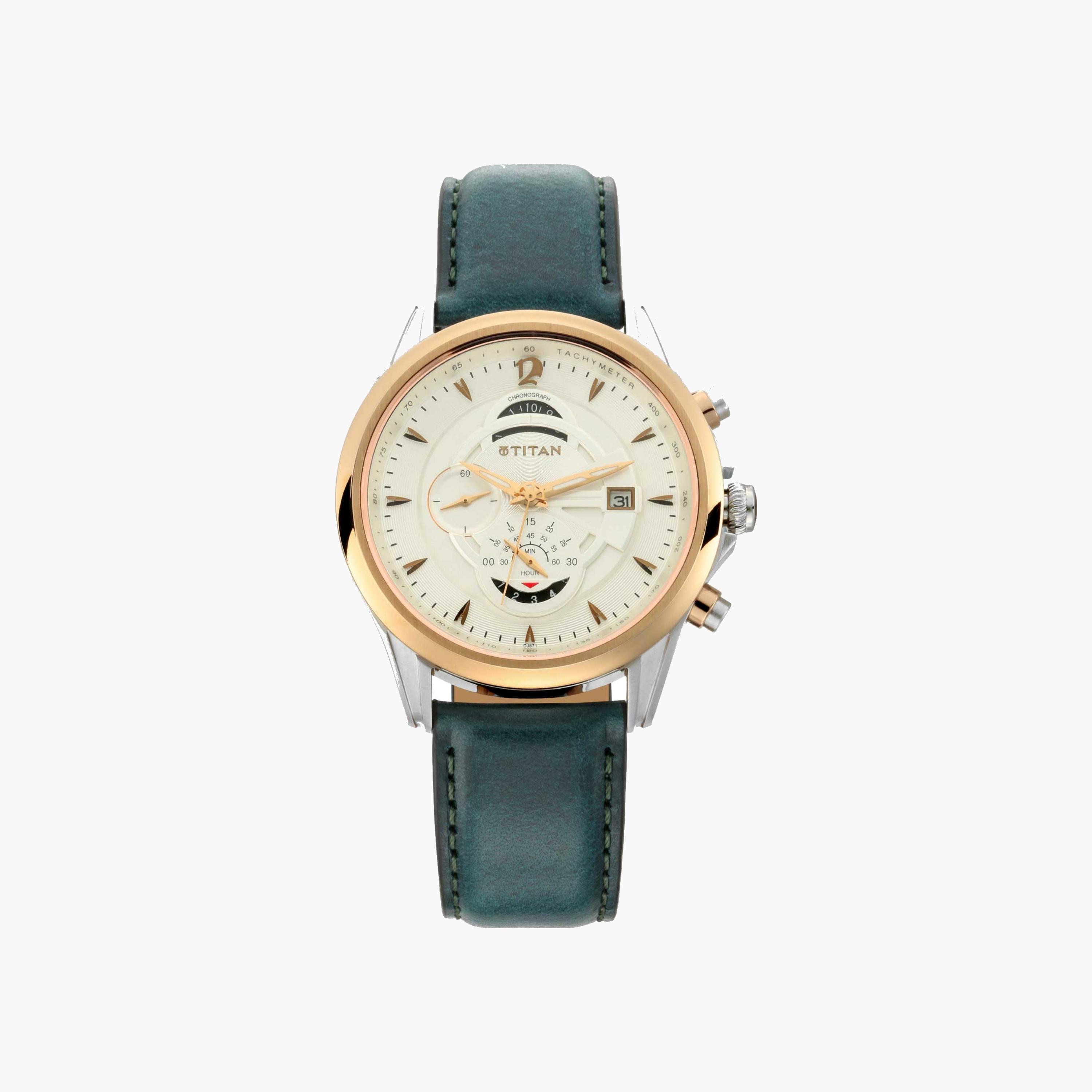 Titan Chronograph Watch, Leather Strap, Men's-men-watchesandjewellery-watches-image-1