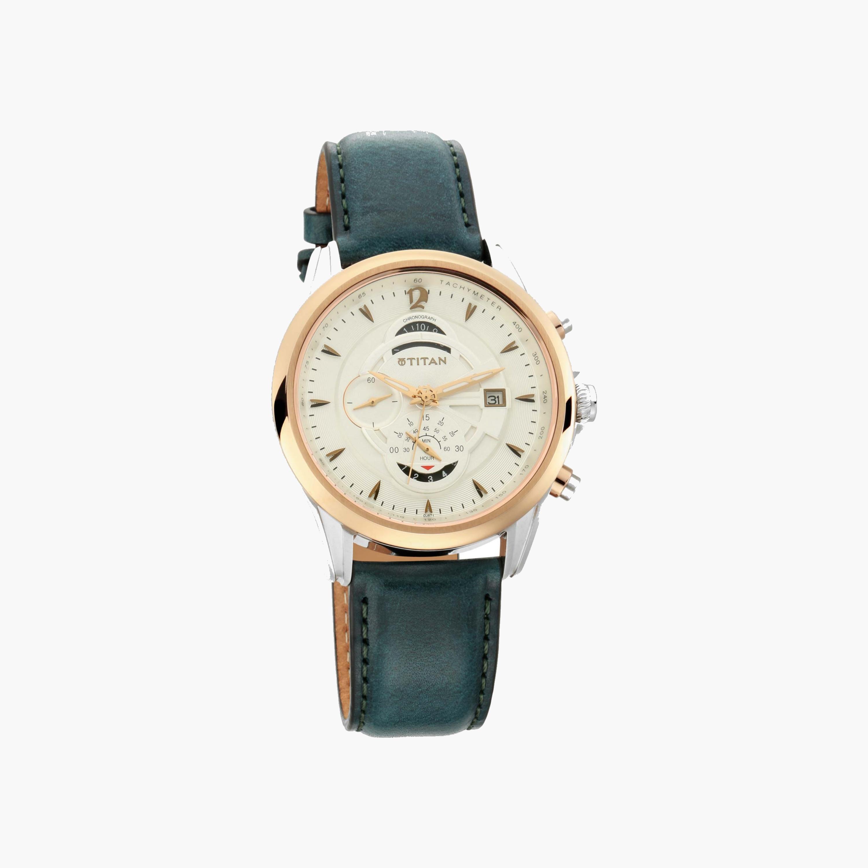 Titan Chronograph Watch, Leather Strap, Men's-men-watchesandjewellery-watches-image-4