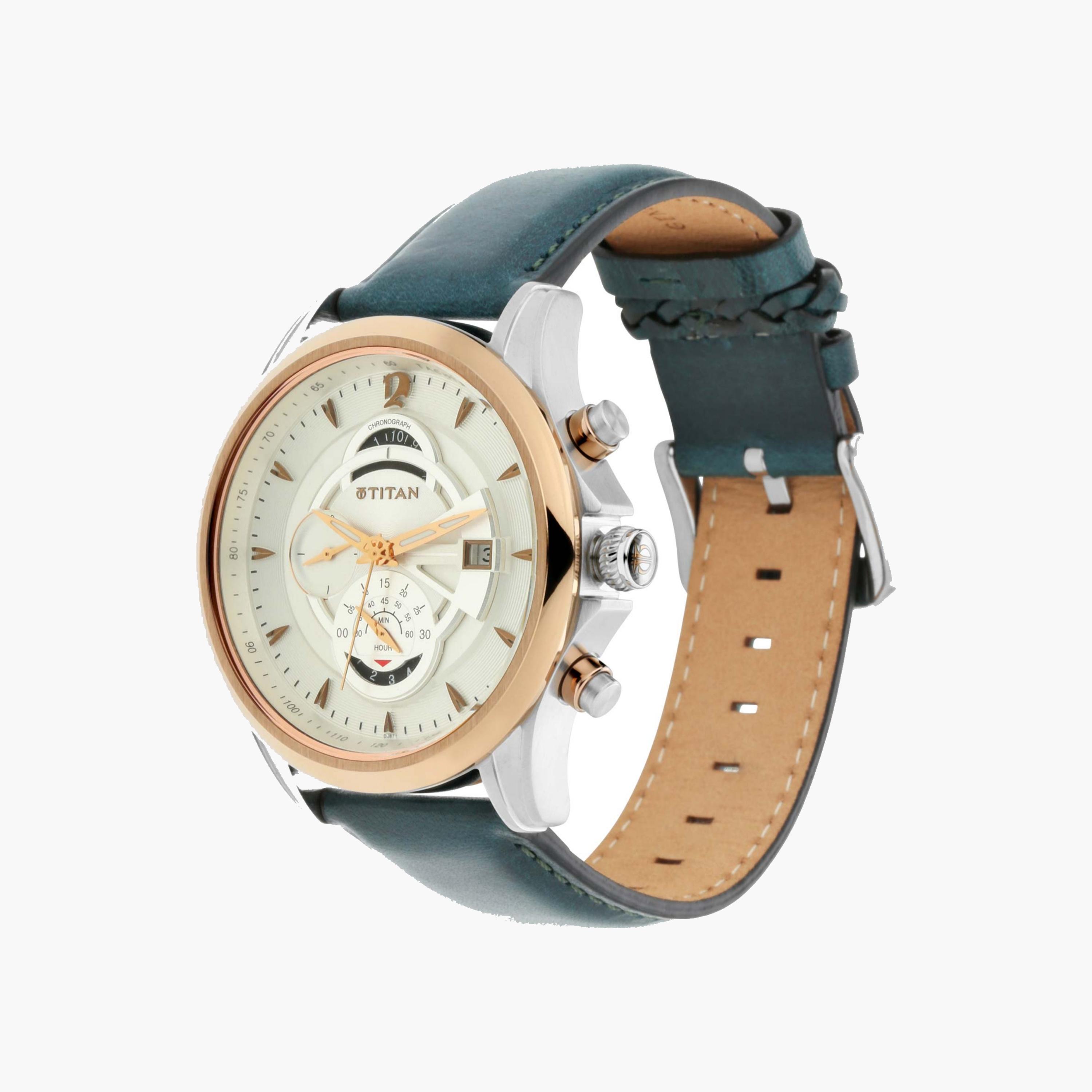 Titan Chronograph Watch, Leather Strap, Men's-men-watchesandjewellery-watches-image-5