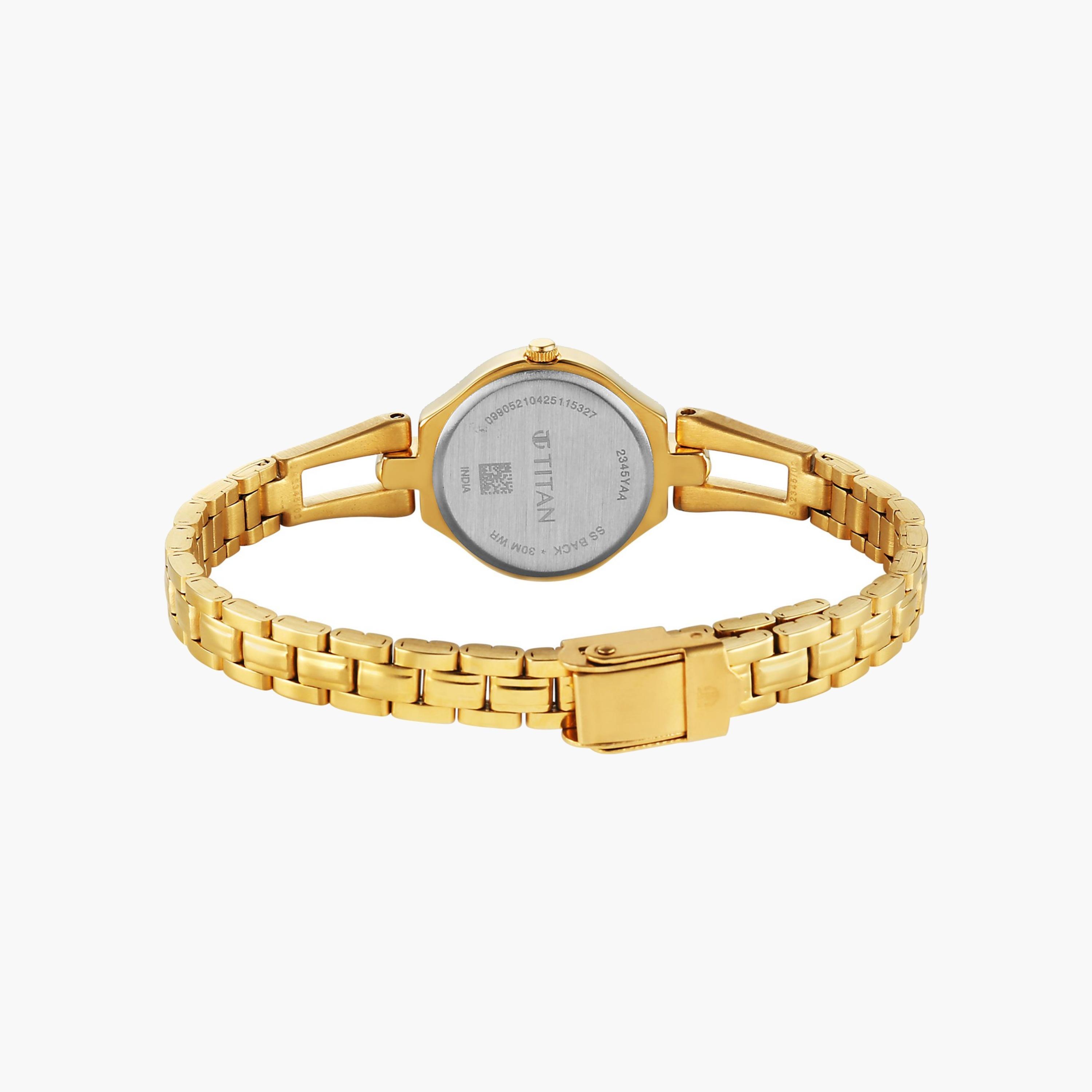 ساعة نسائية تناظرية بلون ذهبي-women-watchesandjewellery-watches-image-3