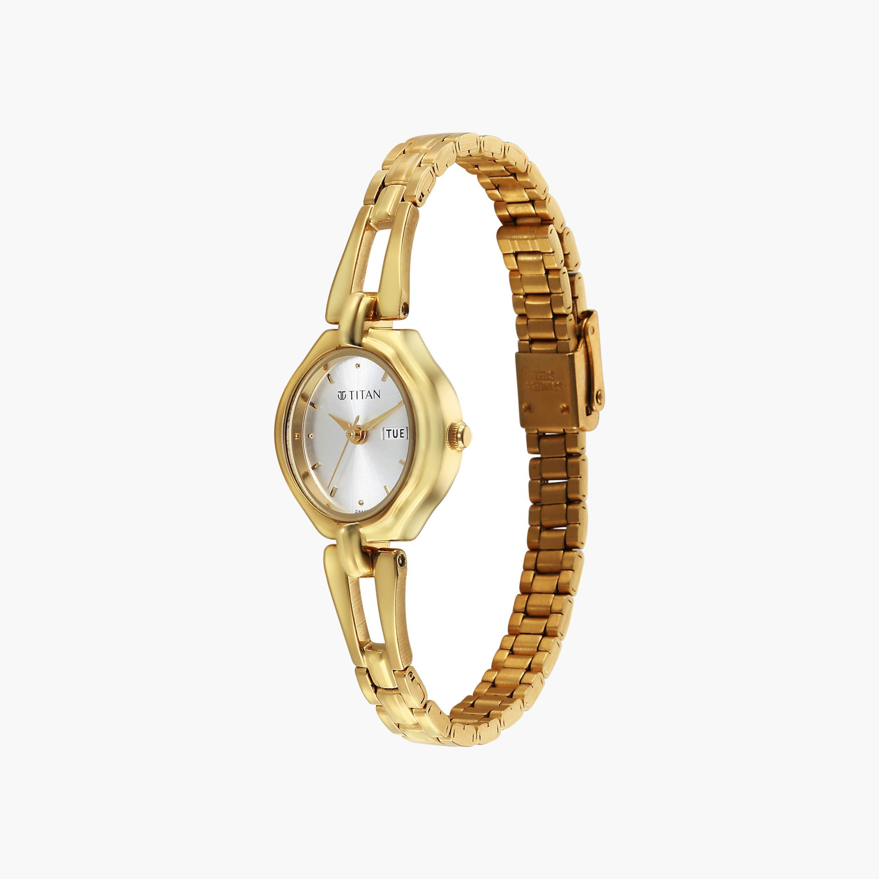 ساعة نسائية تناظرية بلون ذهبي-women-watchesandjewellery-watches-image-5