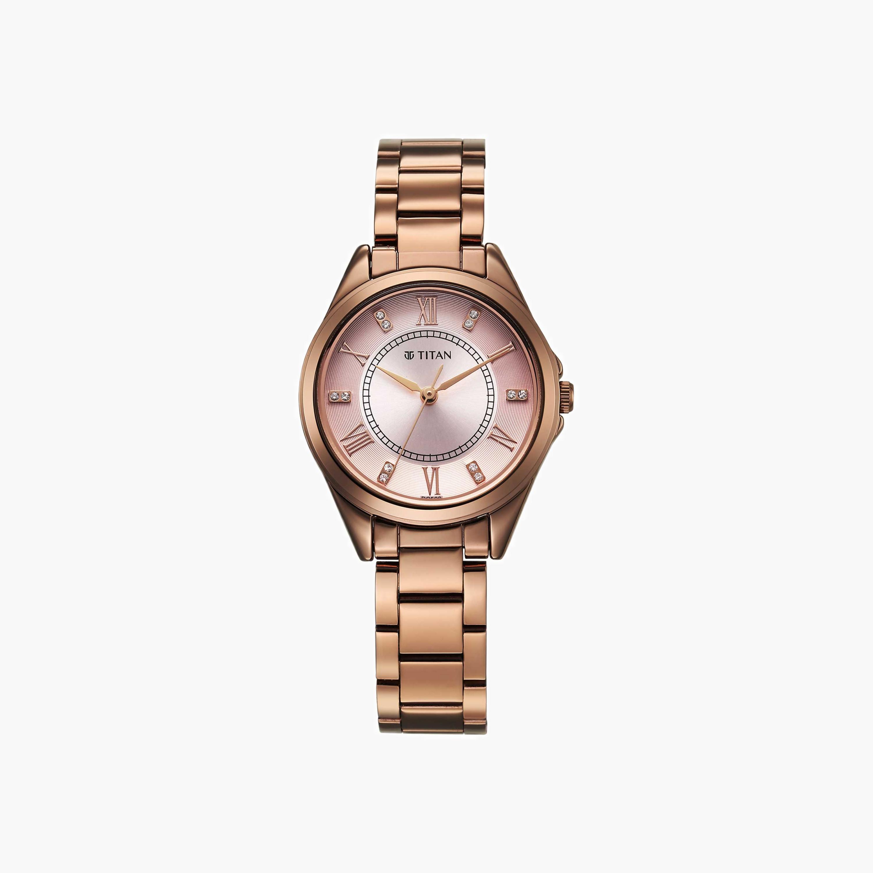 ساعة يد تيتان معدنية بعقارب للنساء-women-watchesandjewellery-watches-image-1
