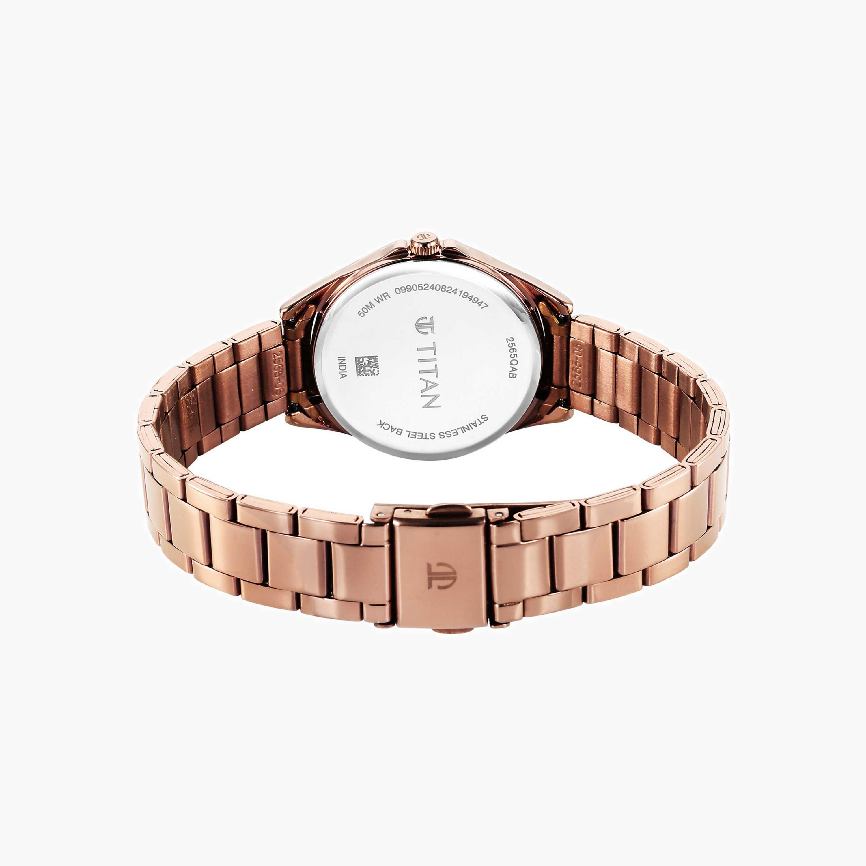 ساعة يد تيتان معدنية بعقارب للنساء-women-watchesandjewellery-watches-image-2