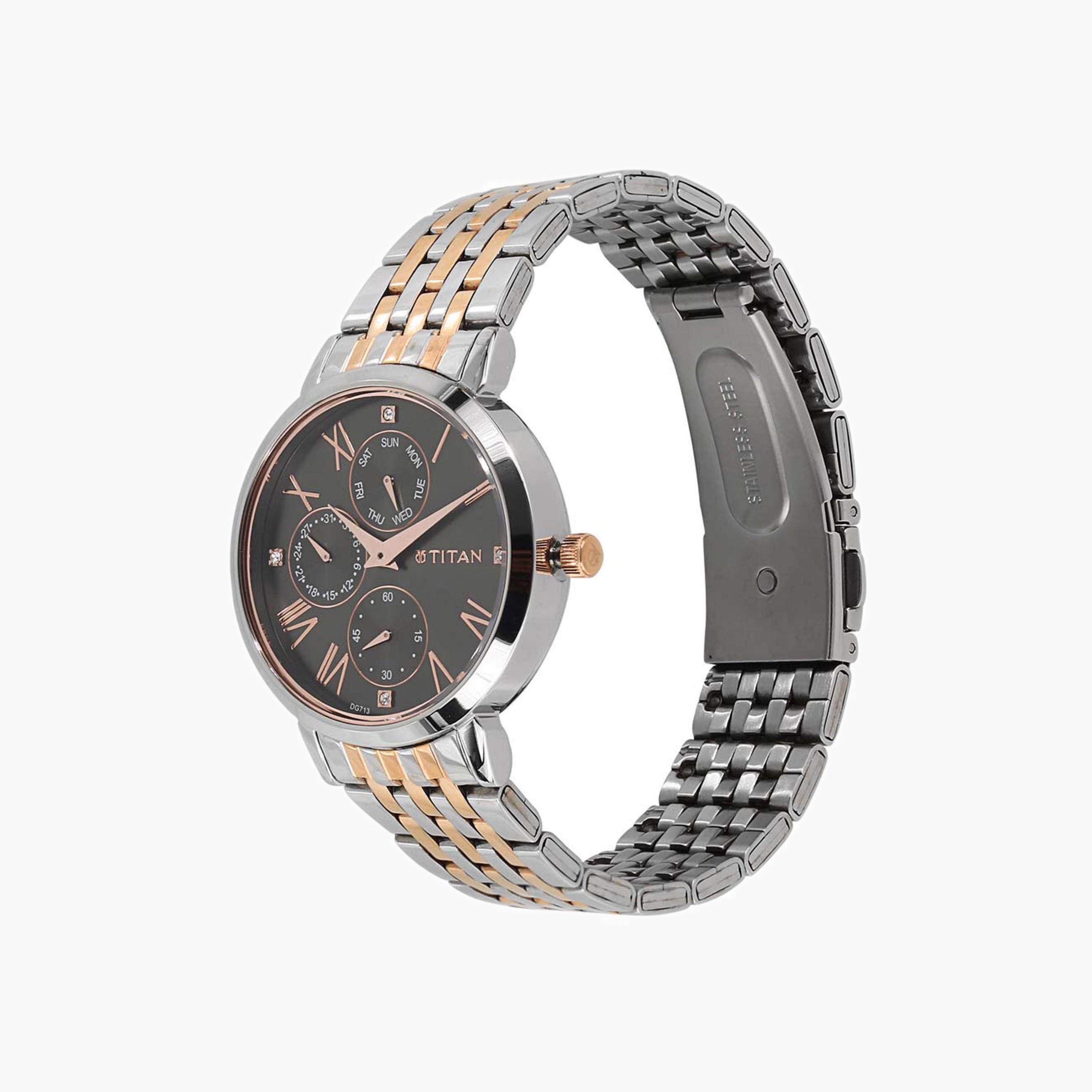 Titan Multifunction Two-Tone Metal Watch-women-watchesandjewellery-watches-image-3