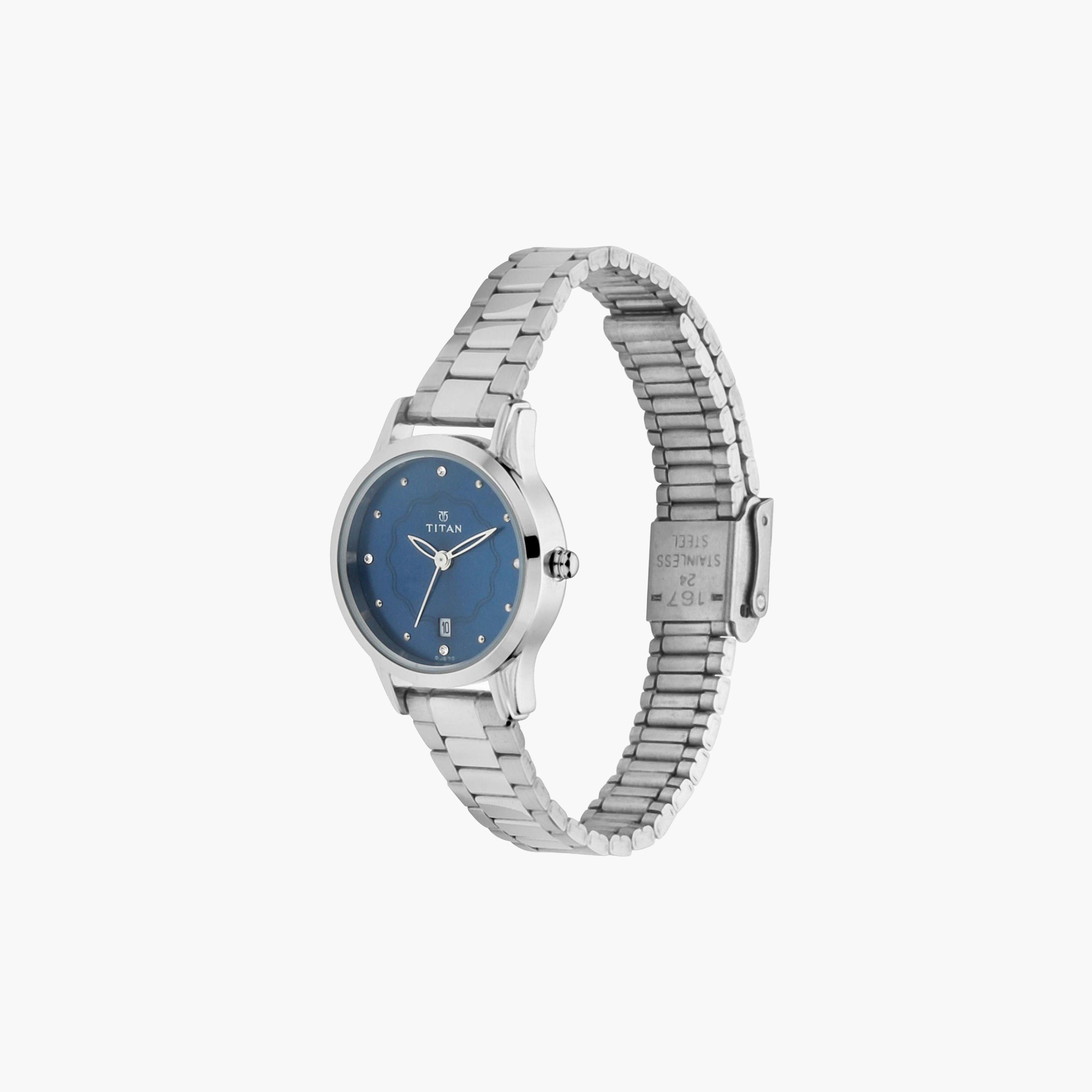 Titan Blue Dial Metal Strap Watch-men-watchesandjewellery-watches-image-3