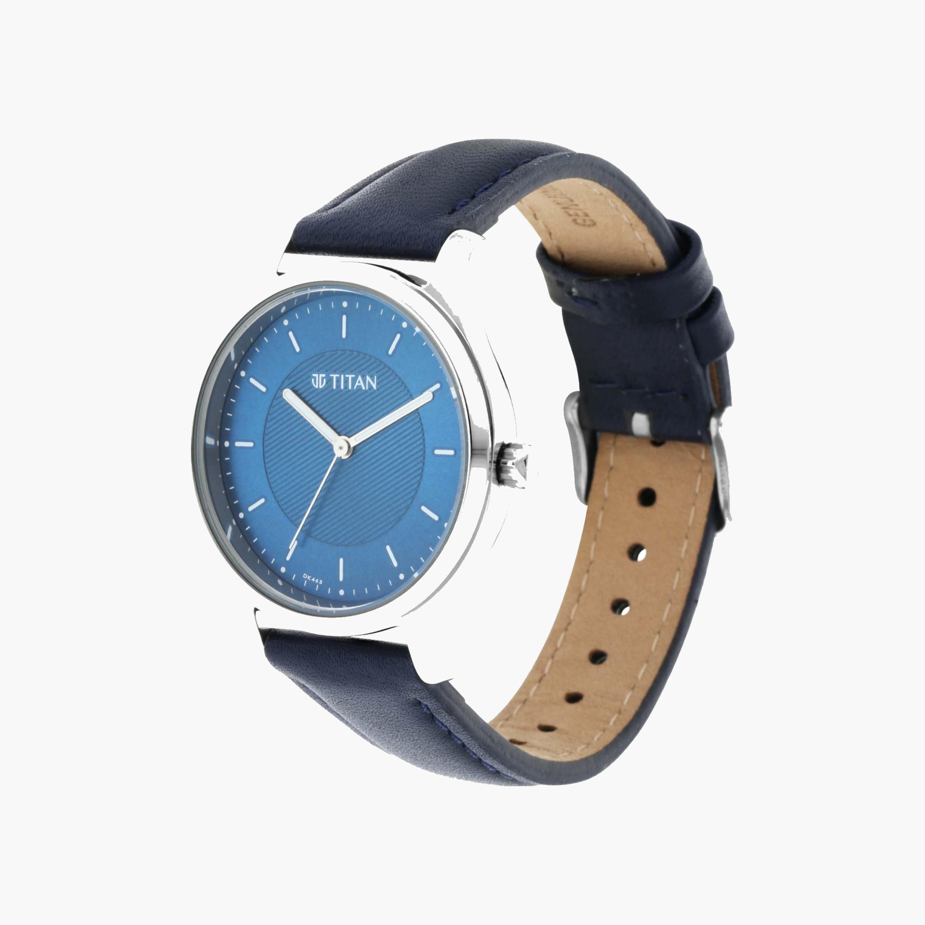Titan Classic Watch, Blue Dial, Leather Strap-men-watchesandjewellery-watches-image-2
