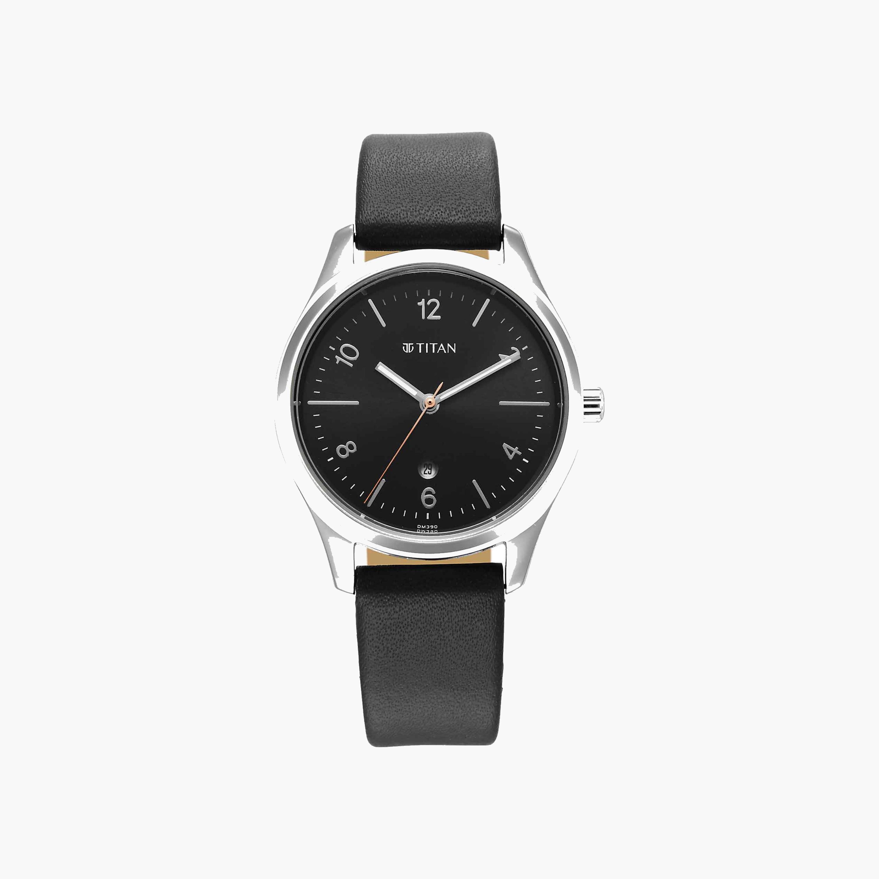 Titan Classic Black Dial Leather Watch-men-watchesandjewellery-watches-image-1