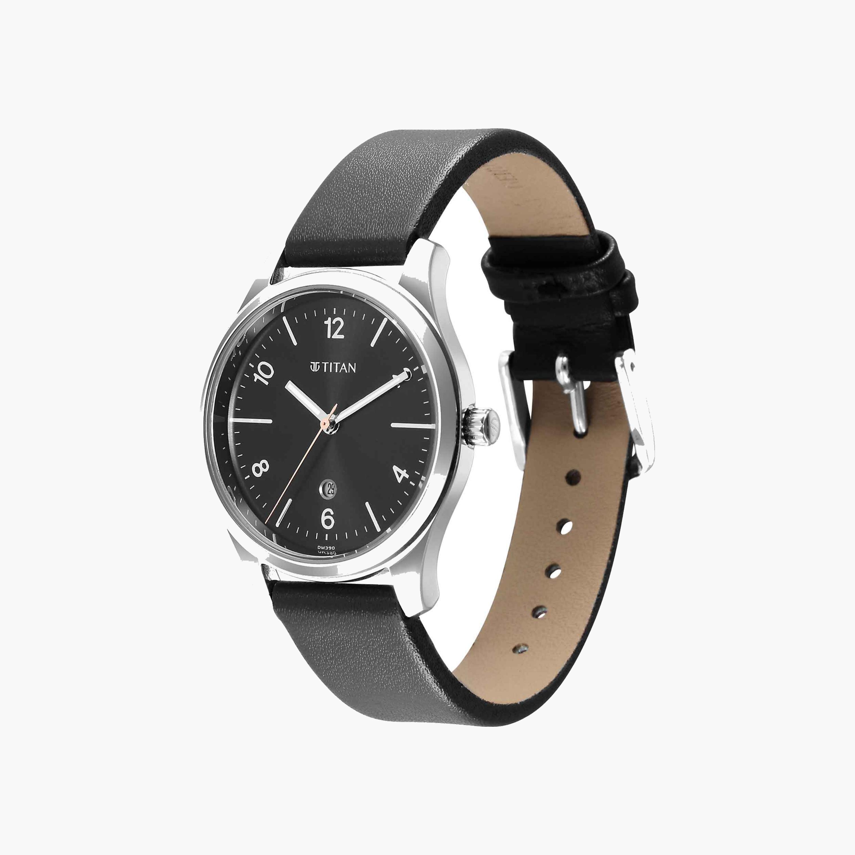 Titan Classic Black Dial Leather Watch-men-watchesandjewellery-watches-image-2