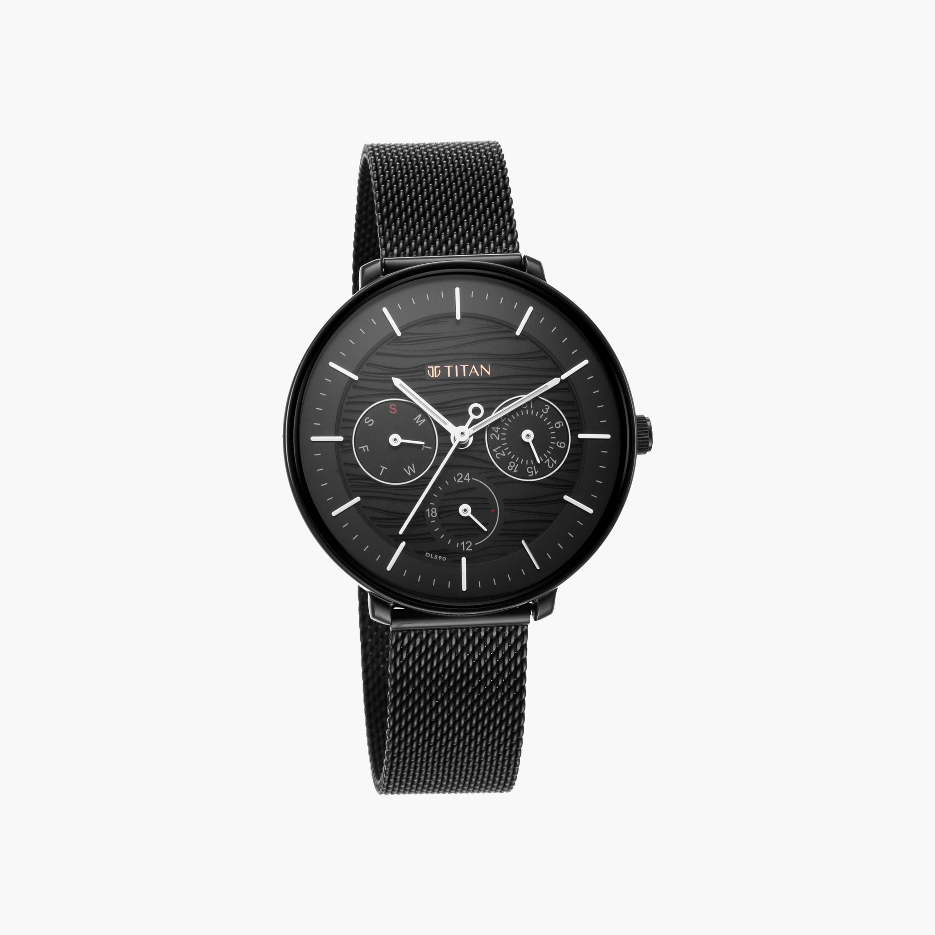 Titan Men's Multifunction Mesh Watch-women-watchesandjewellery-watches-image-1