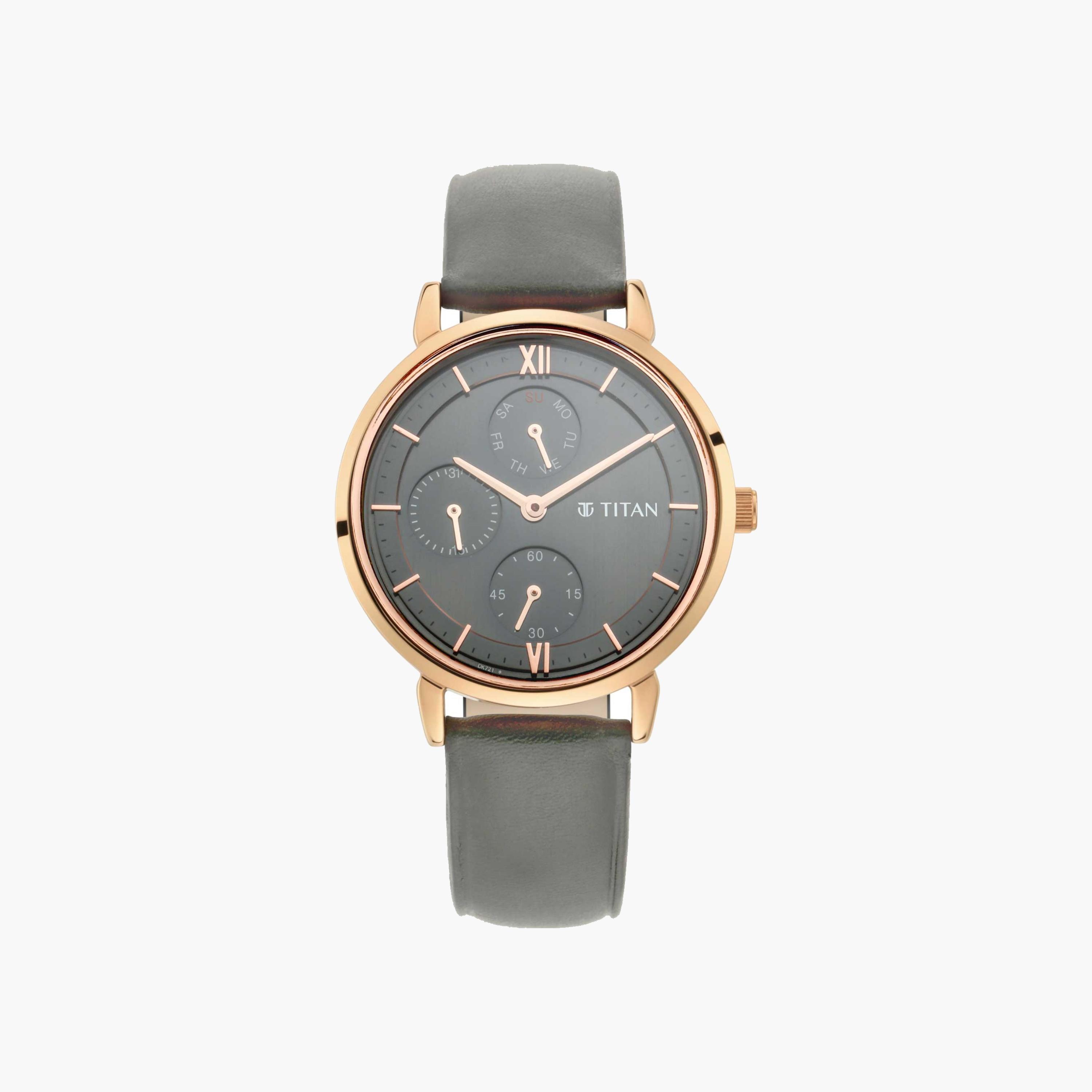 Titan Multifunction Watch with Leather Strap-men-watchesandjewellery-watches-image-1