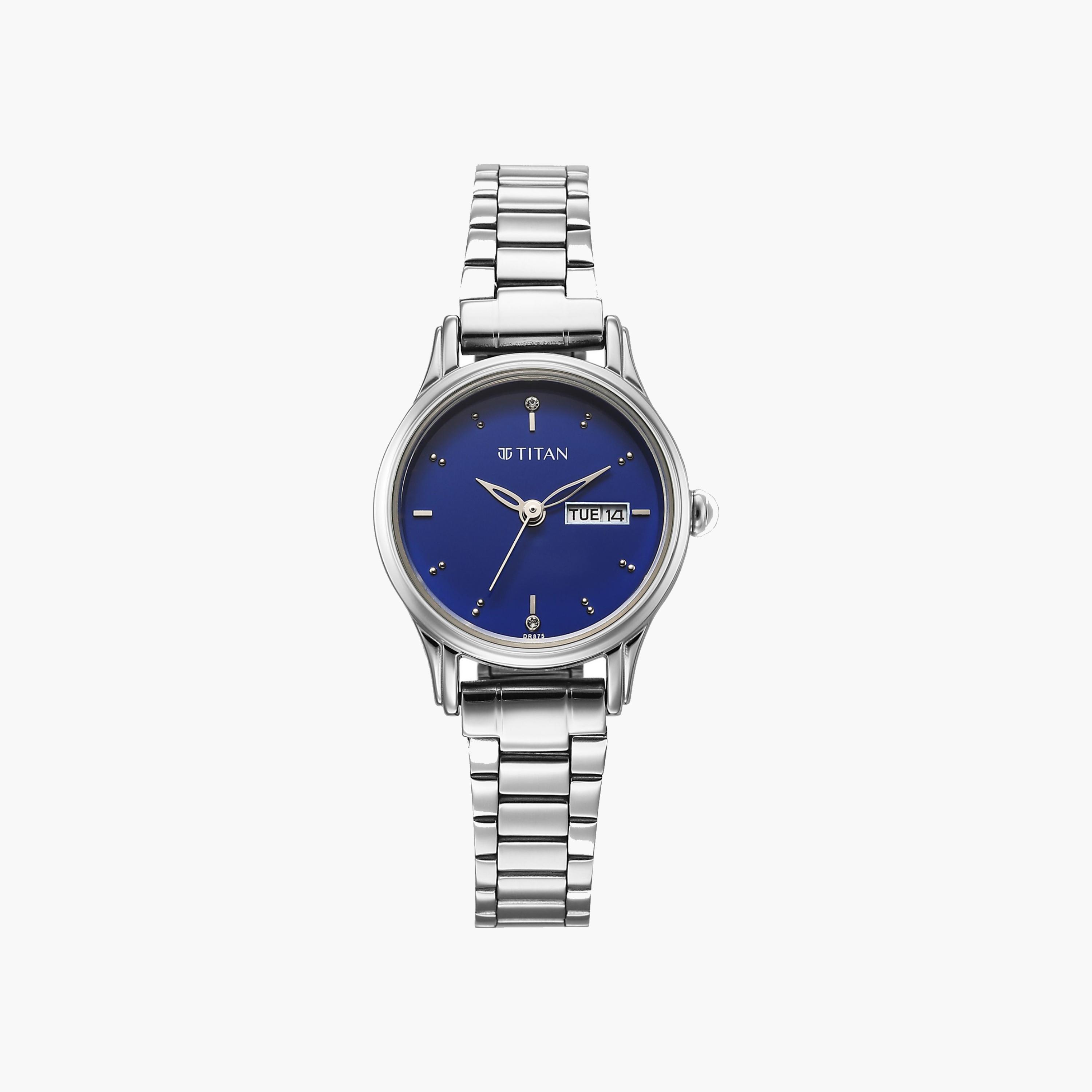 Titan Ladies Blue Dial Stainless Steel Watch-women-watchesandjewellery-watches-image-1