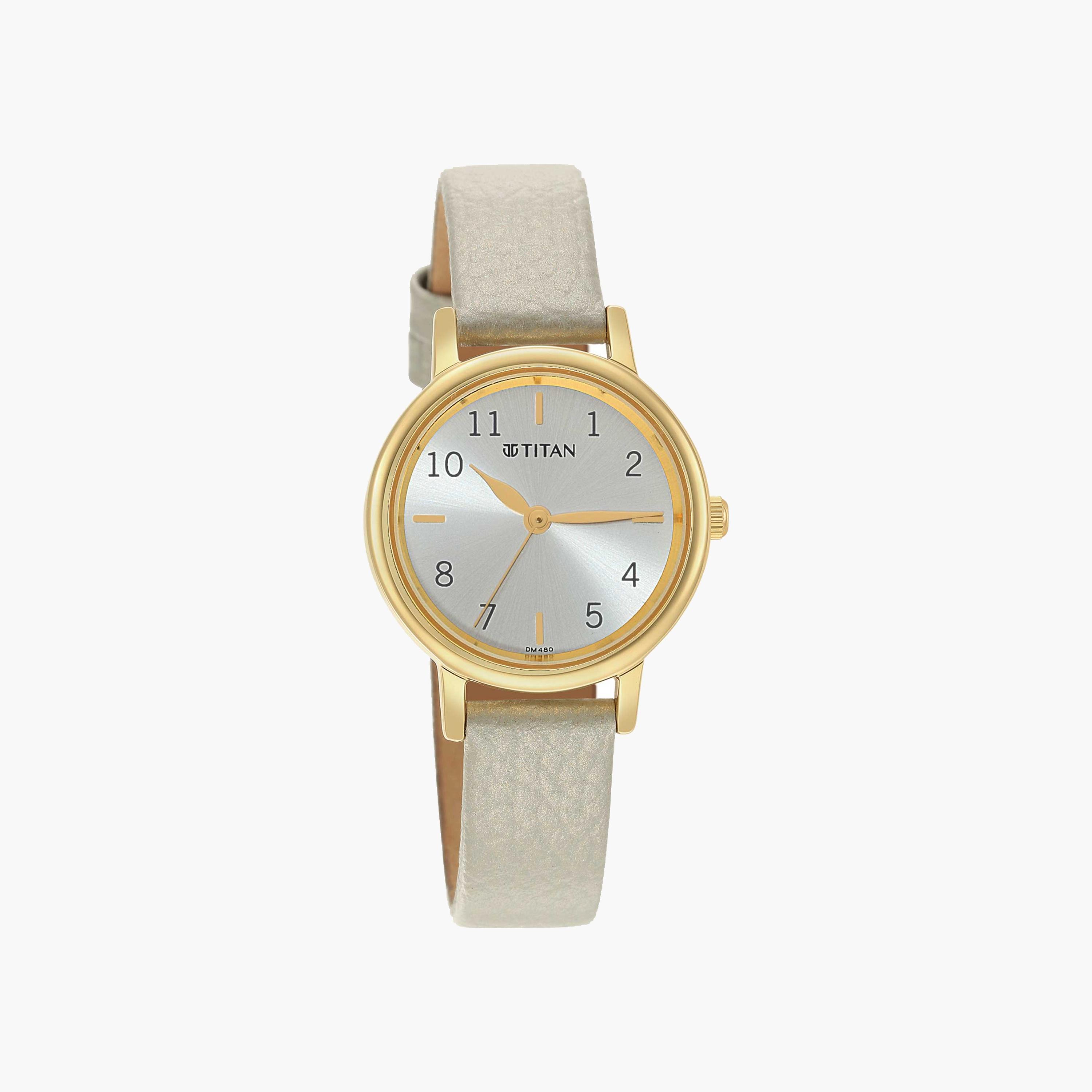 ساعة تيتان بعقارب وسوار جلدي للنساء-women-watchesandjewellery-watches-image-1