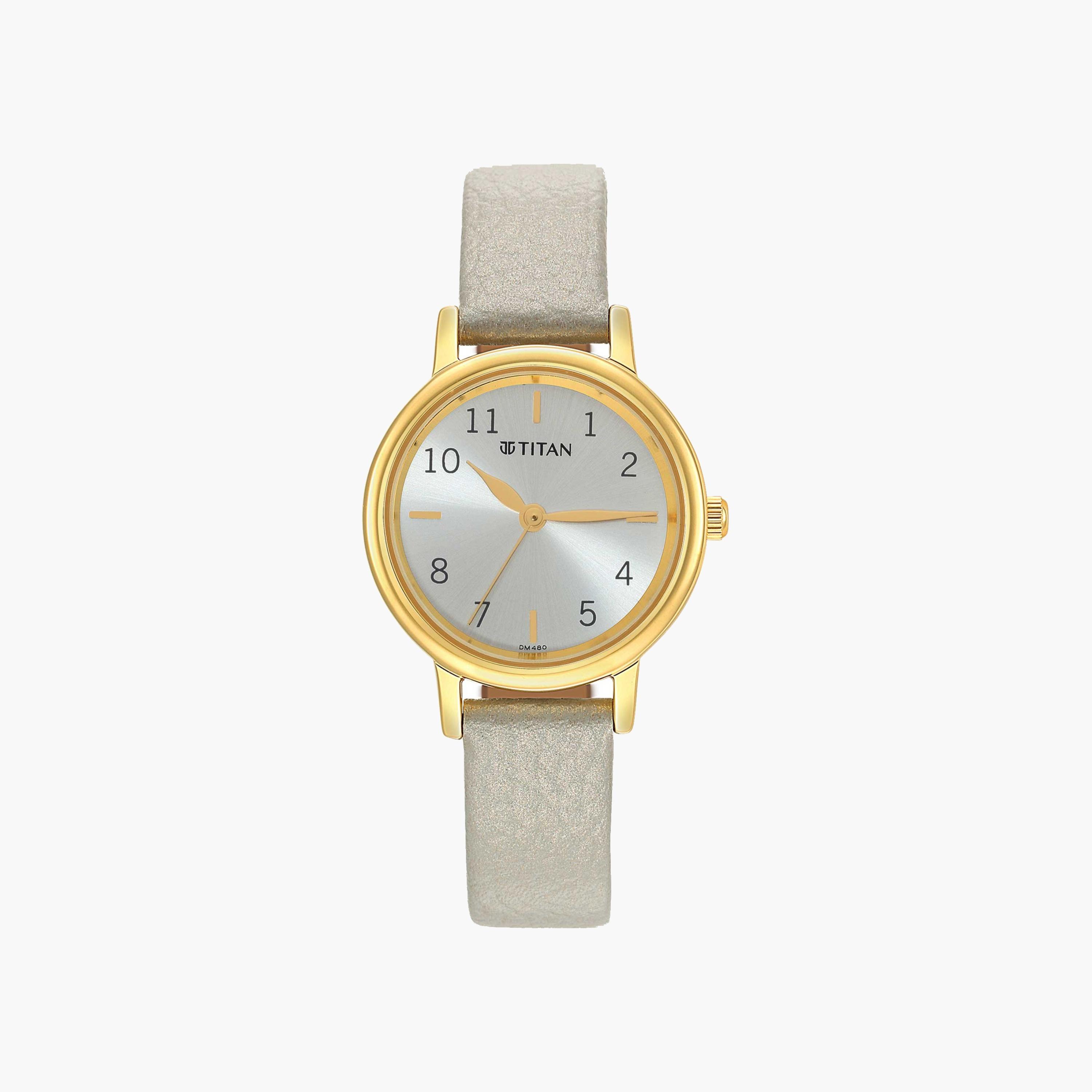 ساعة تيتان بعقارب وسوار جلدي للنساء-women-watchesandjewellery-watches-image-3