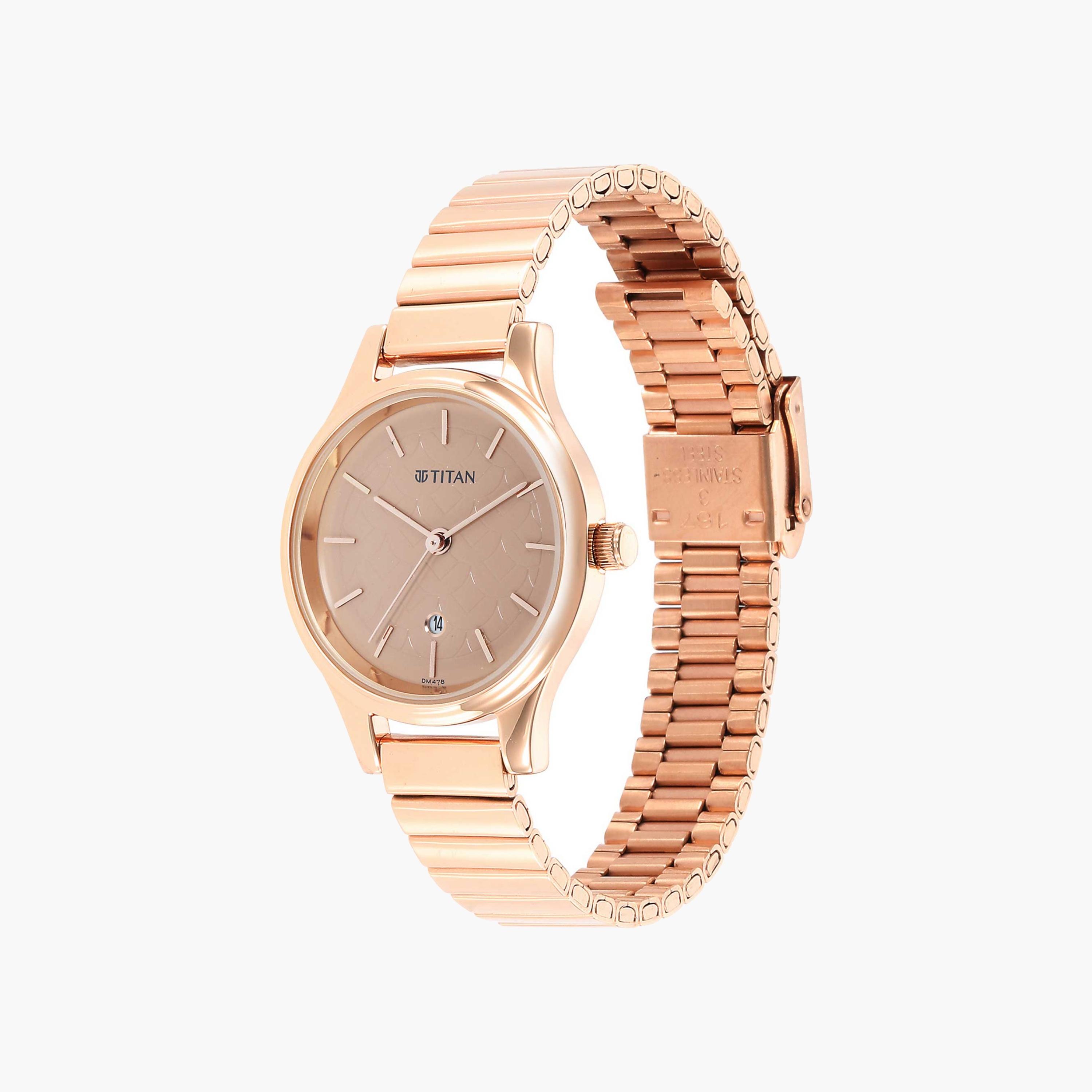 Titan Textured Dial Metal Watch-women-watchesandjewellery-watches-image-3