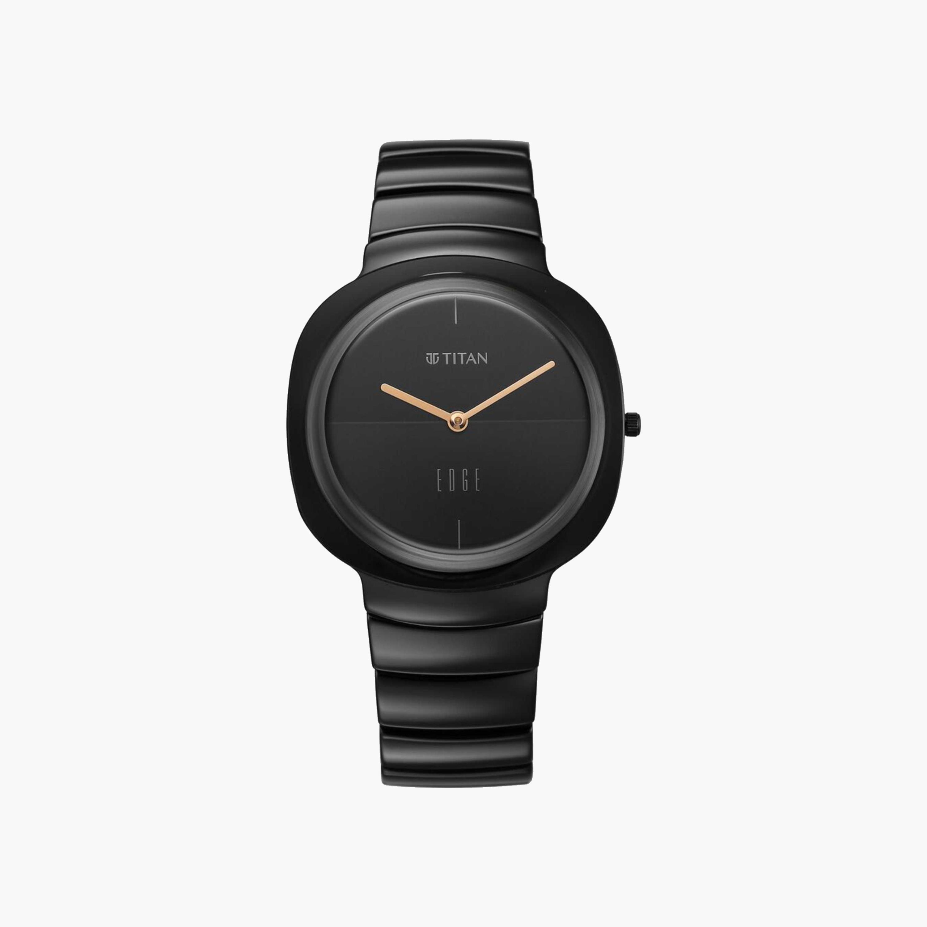 ساعة نسائية أنالوج سوداء من السيراميك-women-watchesandjewellery-watches-image-1