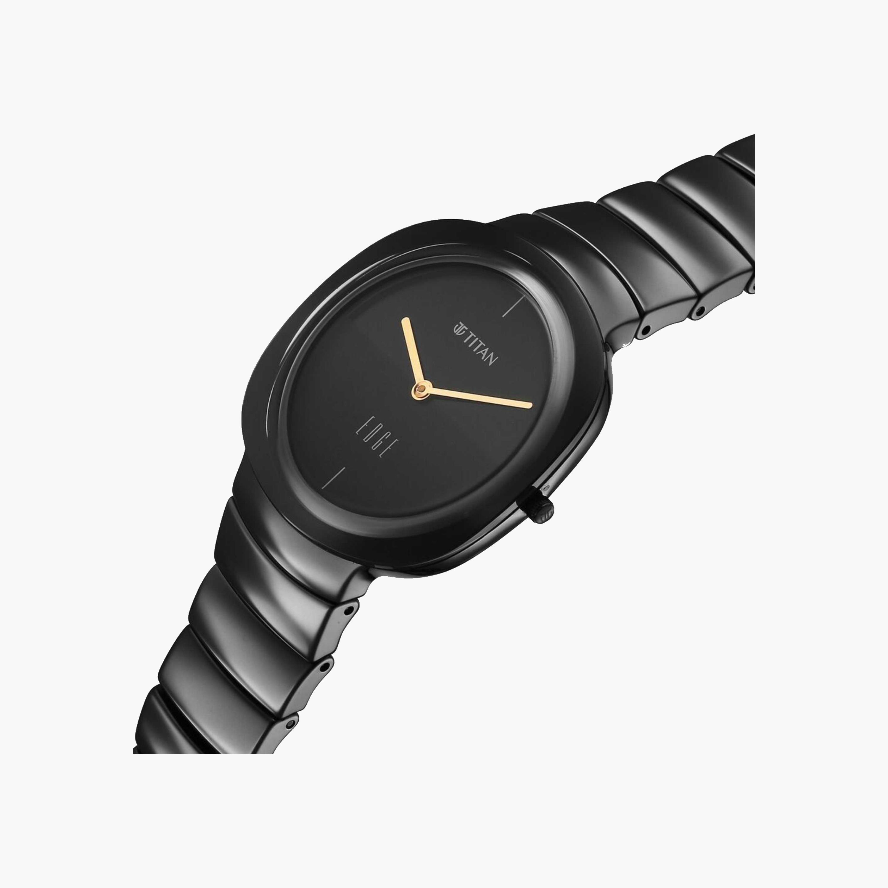 ساعة نسائية أنالوج سوداء من السيراميك-women-watchesandjewellery-watches-image-2