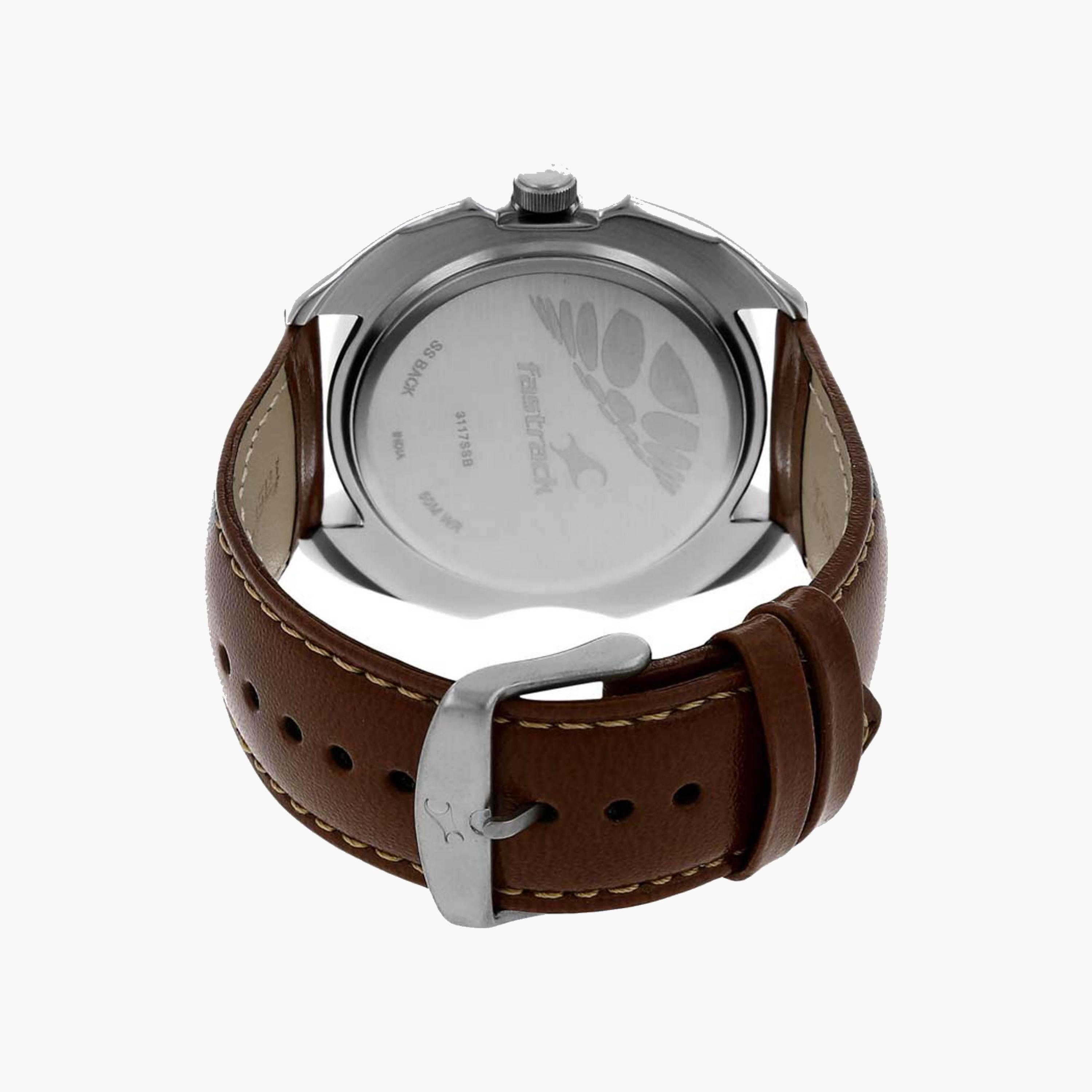 Fastrack Leather Strap Analogue Watch-men-watchesandjewellery-watches-image-2