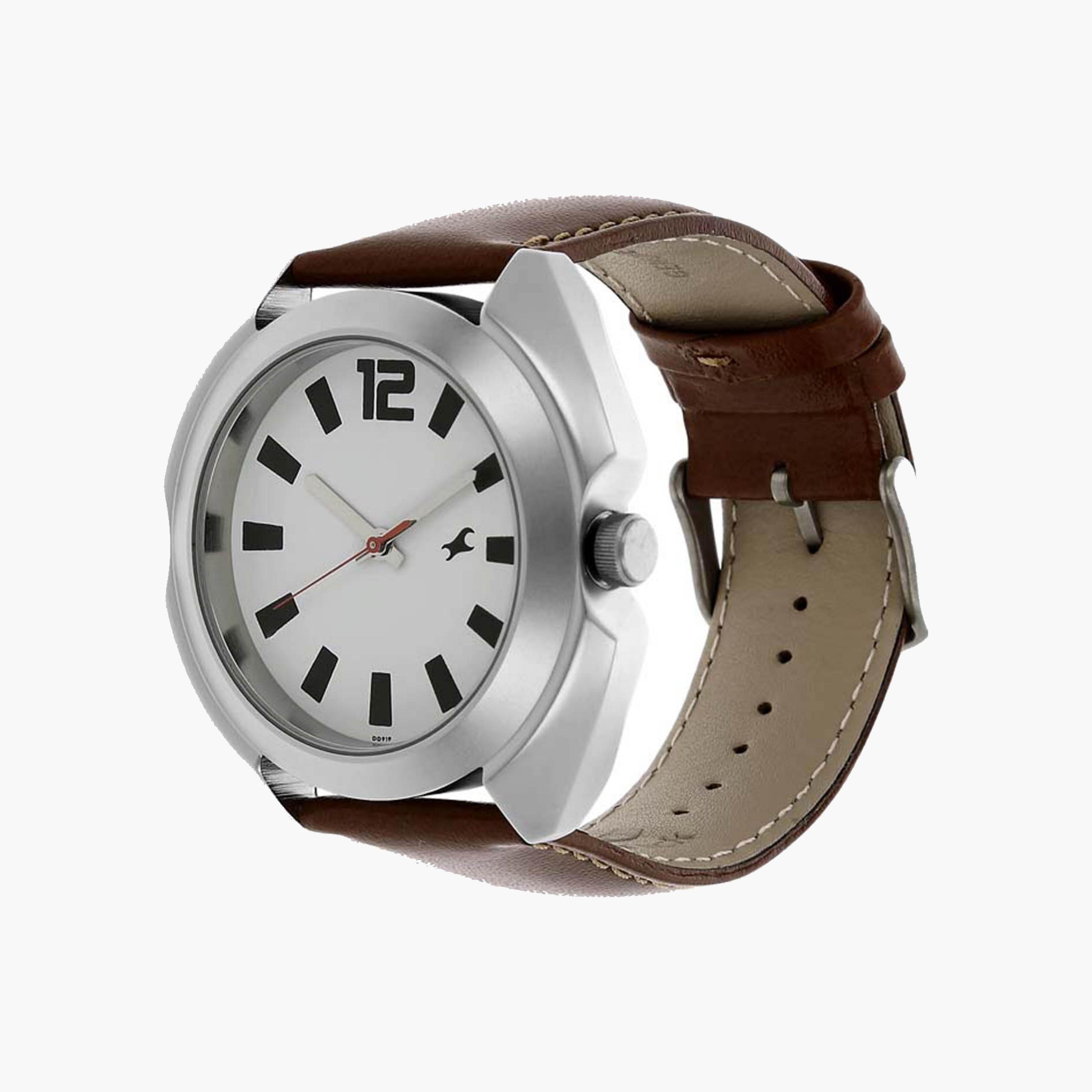 Fastrack Leather Strap Analogue Watch-men-watchesandjewellery-watches-image-4
