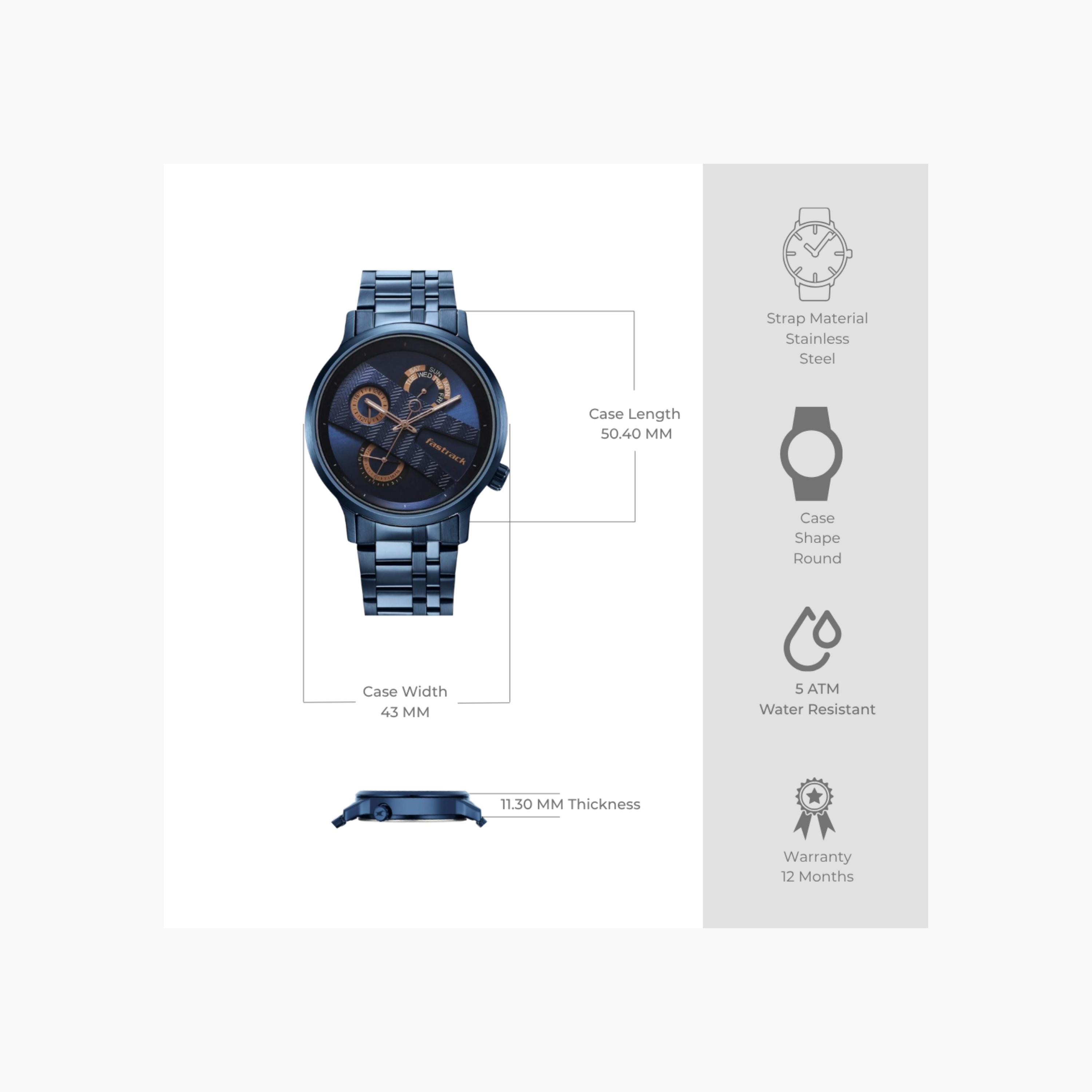 Textured Dial Multifunction Men's Watch-men-watchesandjewellery-watches-image-3