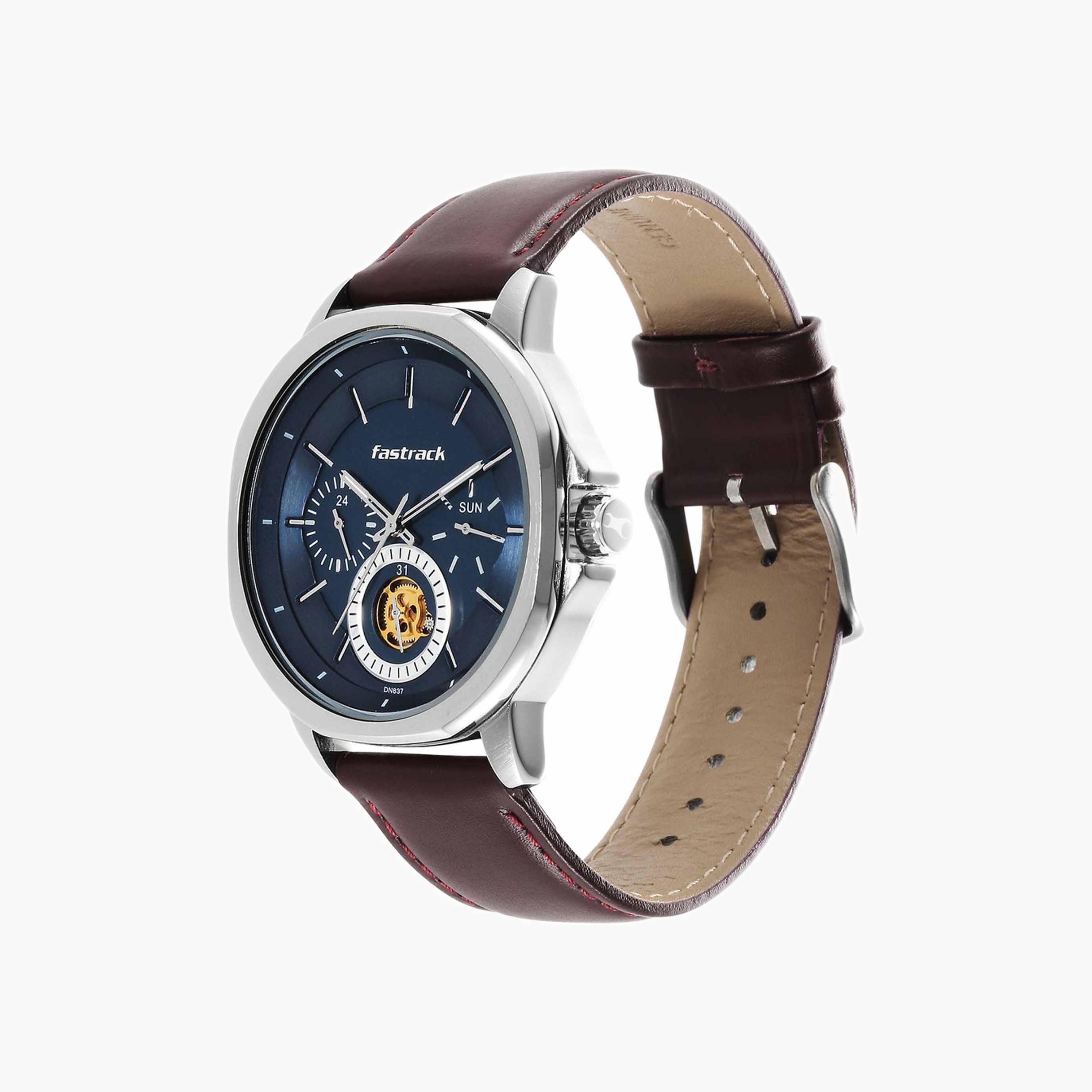 Fastrack Men's Leather Strap Watch-men-watchesandjewellery-watches-image-5