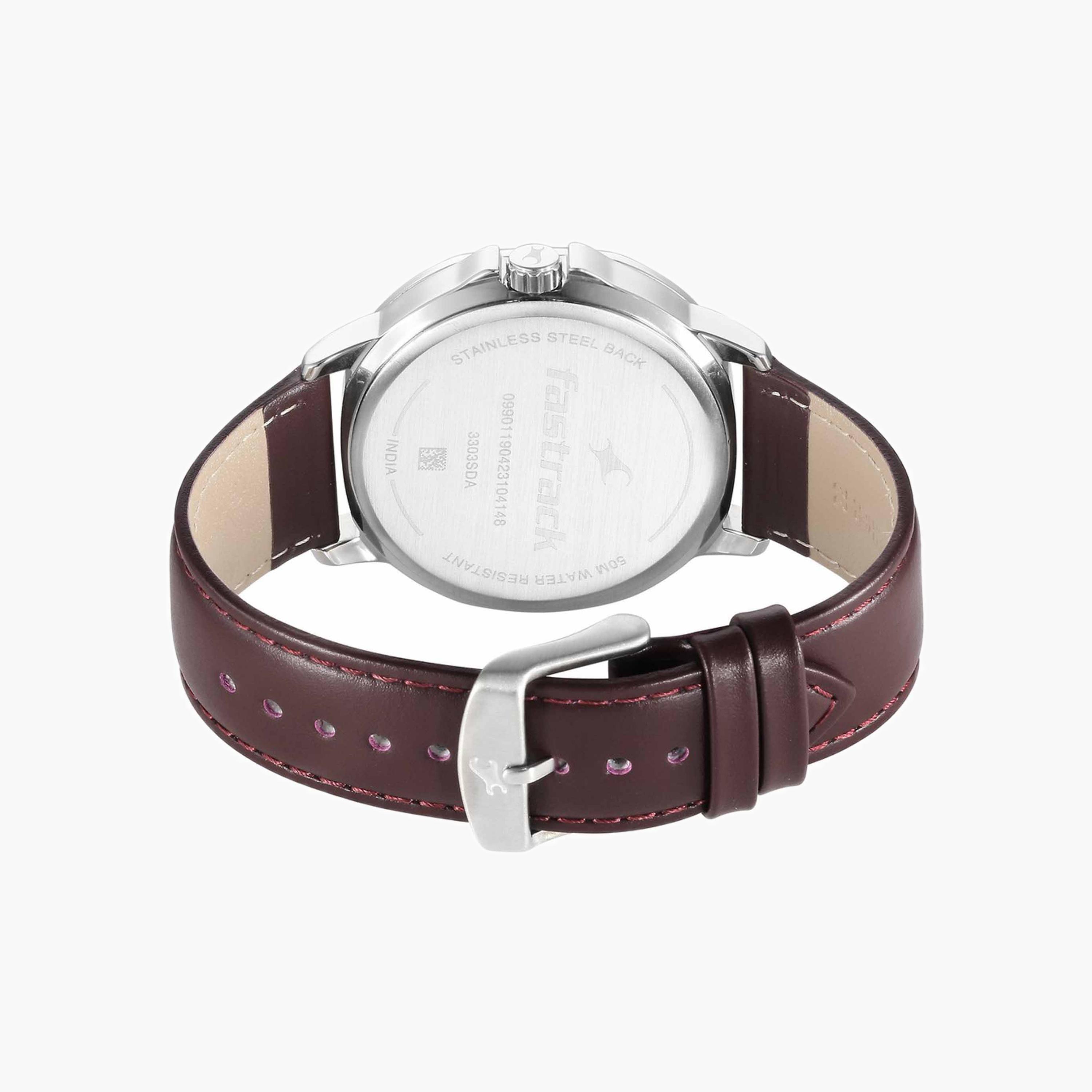Fastrack Men's Leather Strap Watch-men-watchesandjewellery-watches-image-7