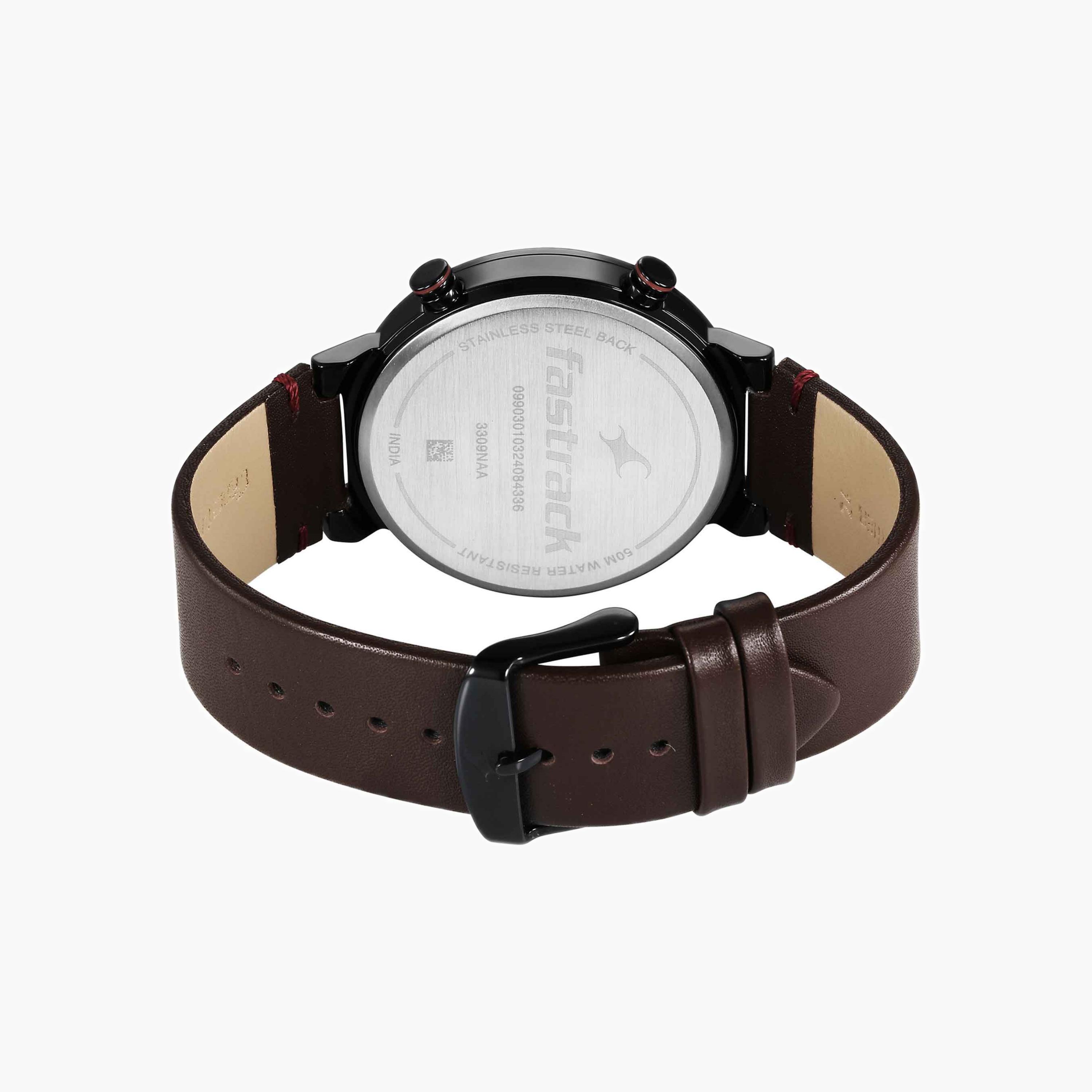 Fastrack Analog Leather Strap Watch-men-watchesandjewellery-watches-image-2