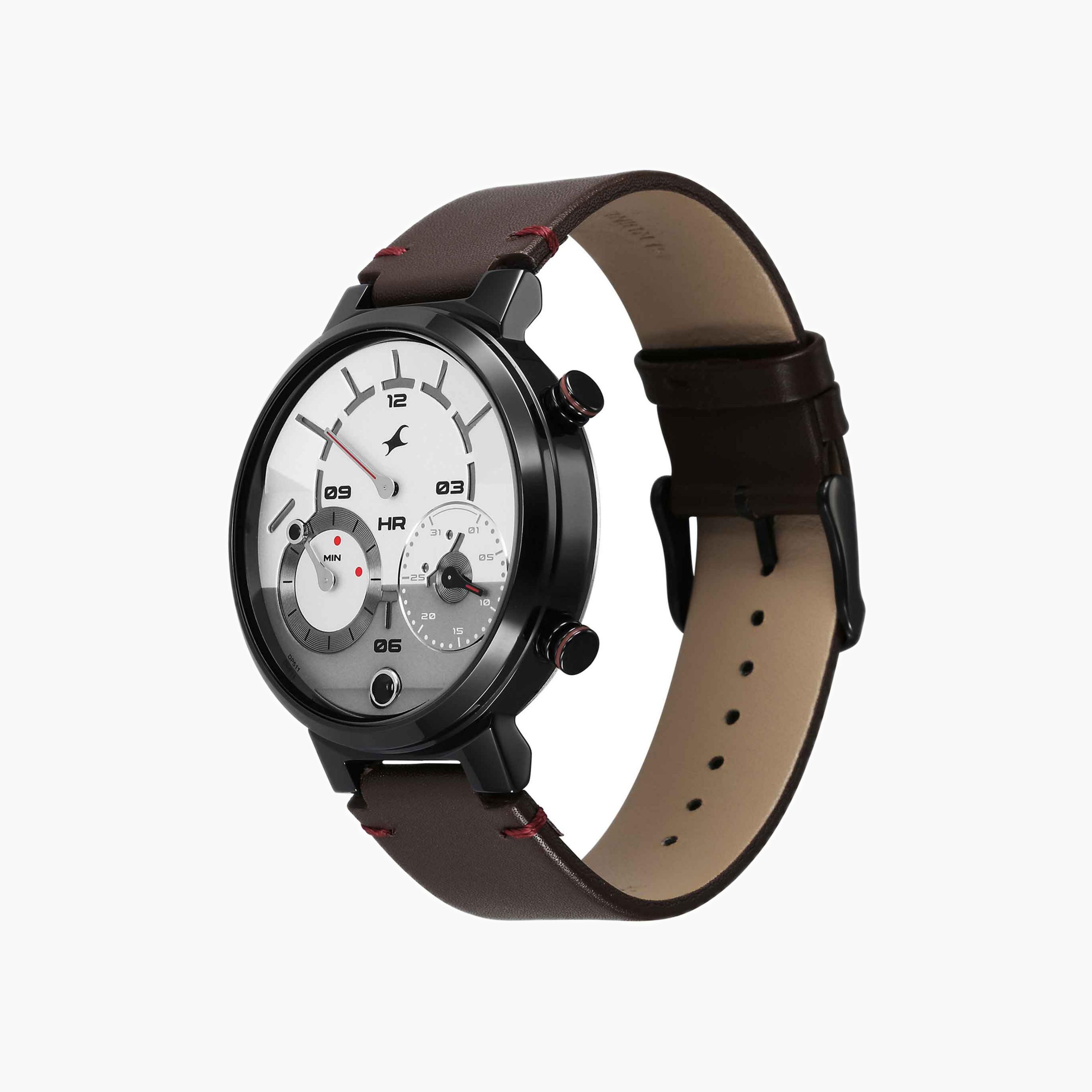 Fastrack Analog Leather Strap Watch-men-watchesandjewellery-watches-image-4