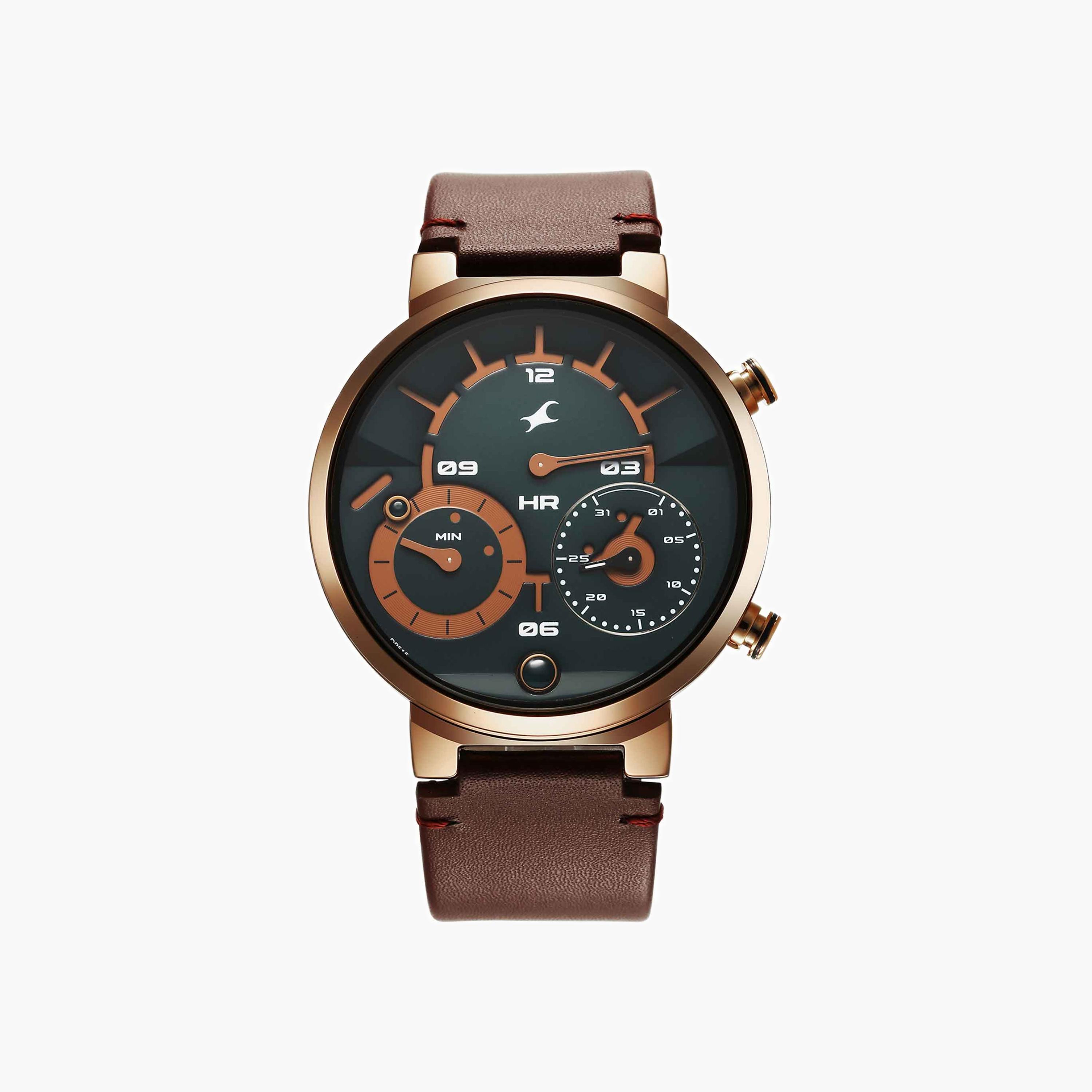 Leather Strap Analogue Watch-men-watchesandjewellery-watches-image-1