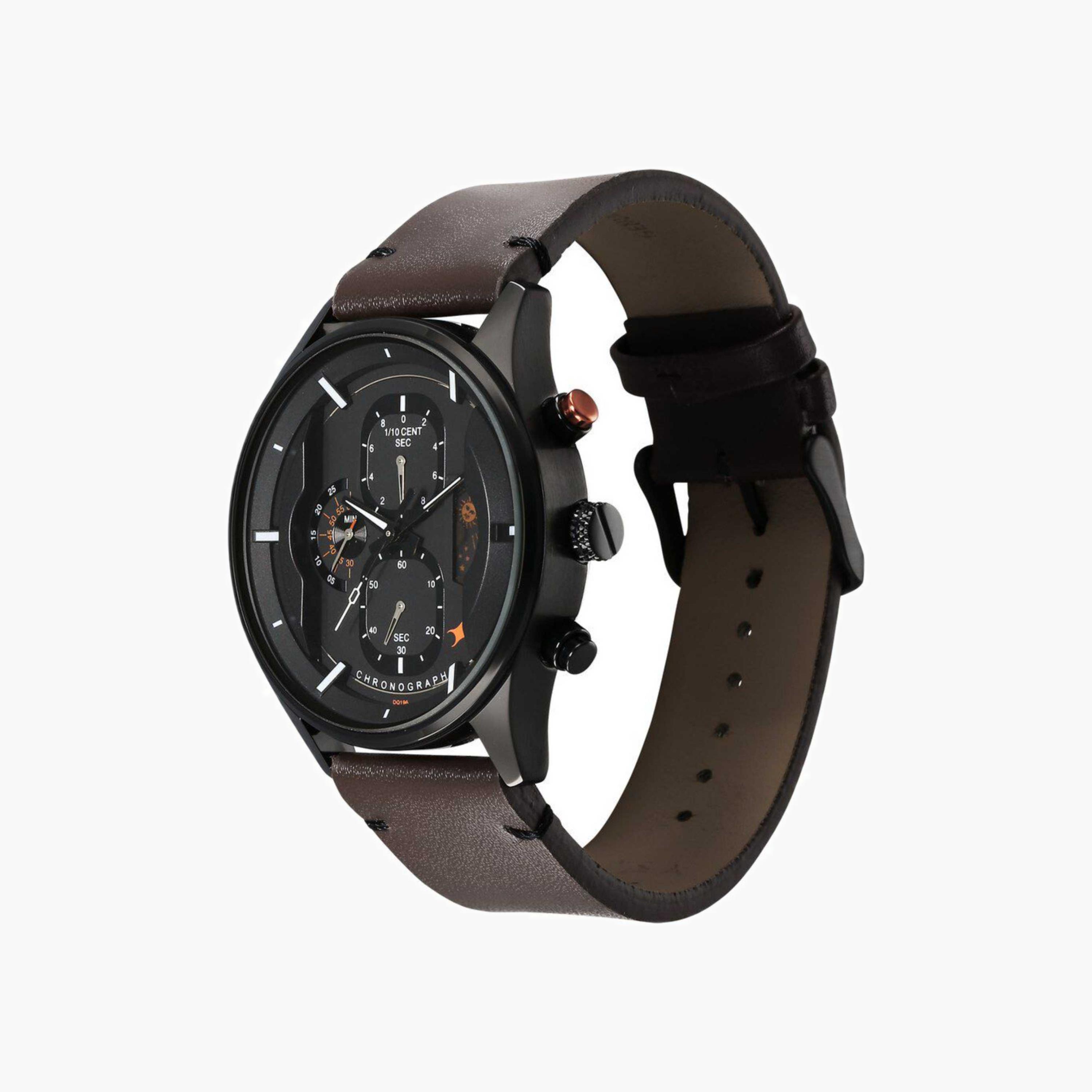 Leather Strap Chronograph Watch-men-watchesandjewellery-watches-image-5