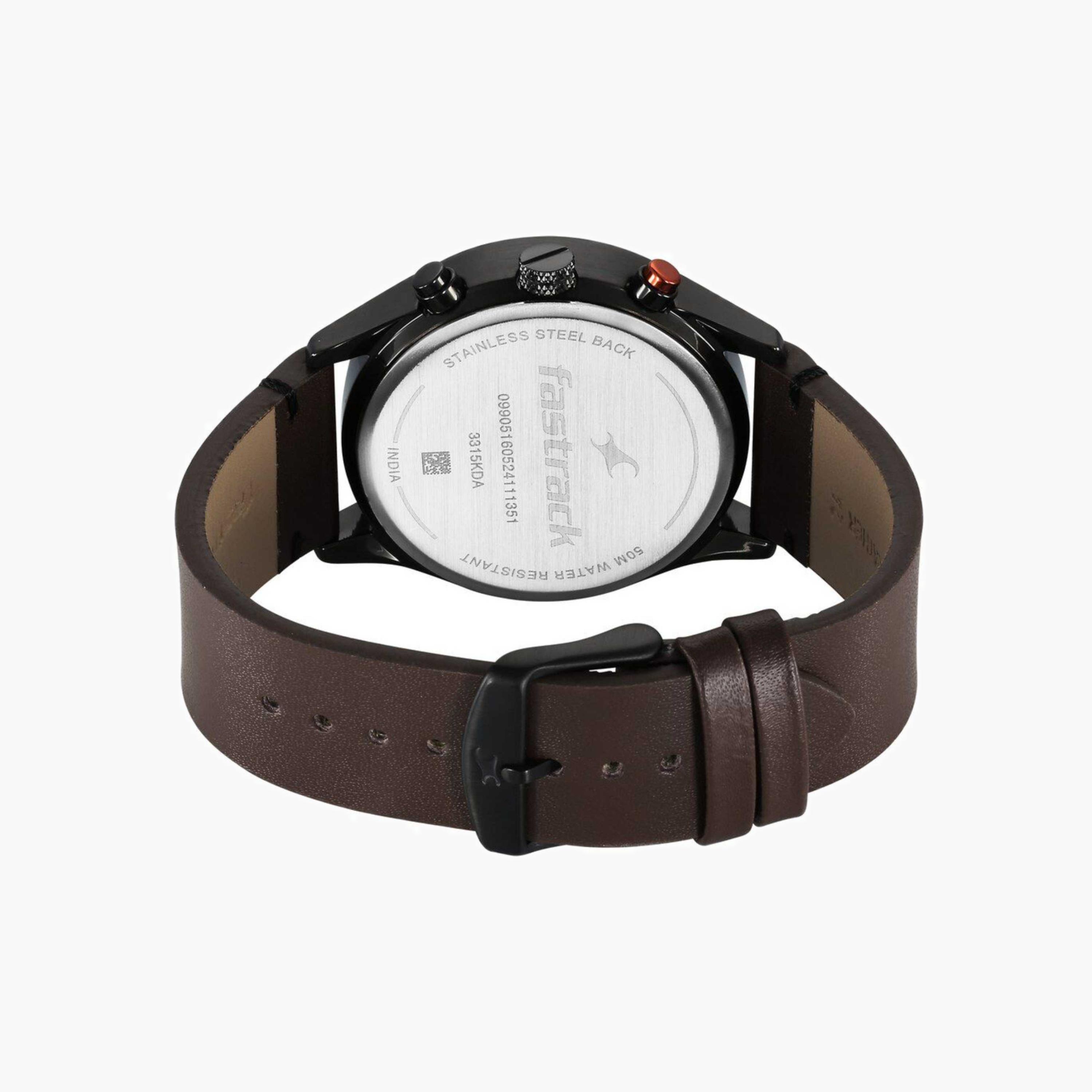 Leather Strap Chronograph Watch-men-watchesandjewellery-watches-image-7