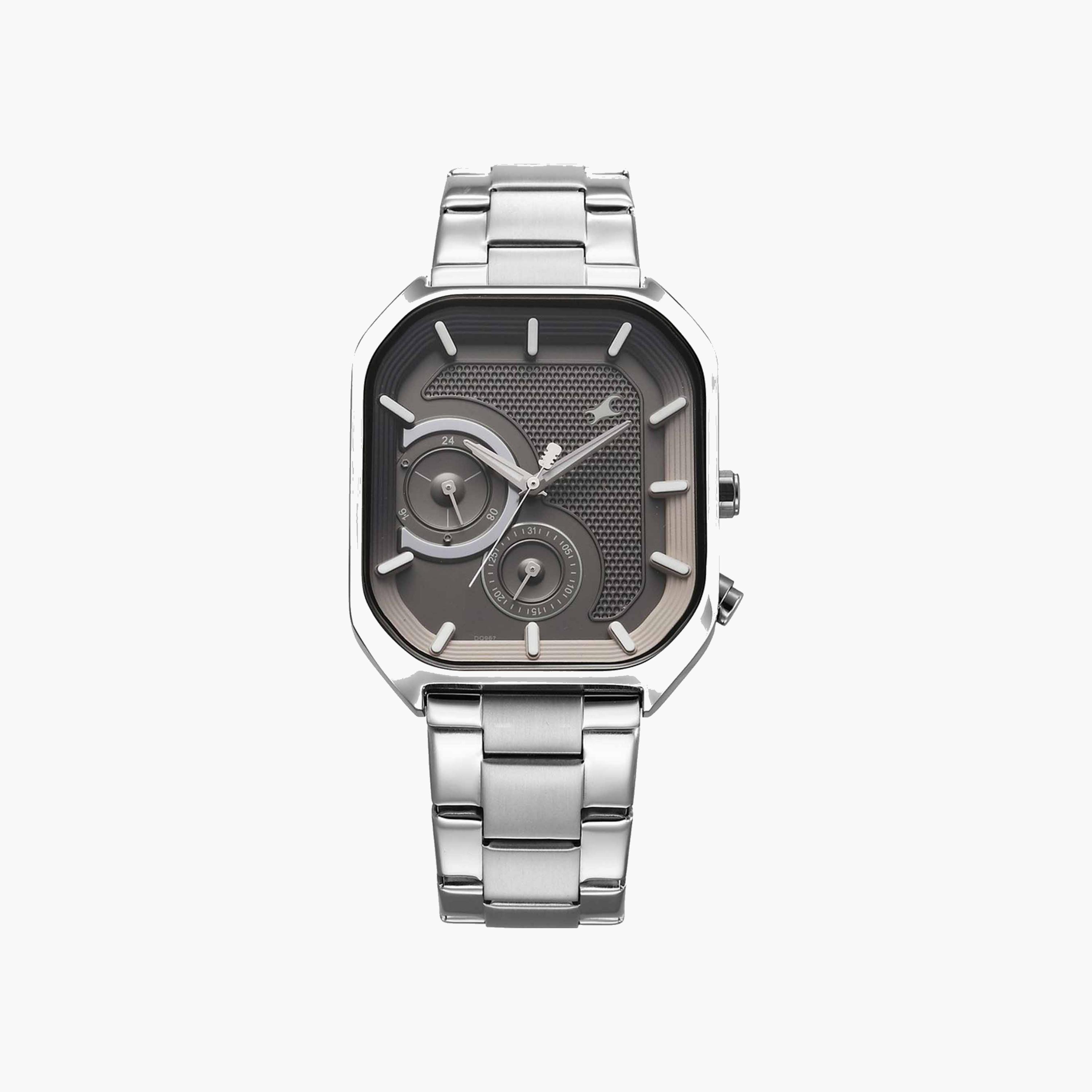 Fastrack Rectangle Dial Silver Stainless Watch-men-watchesandjewellery-watches-image-5