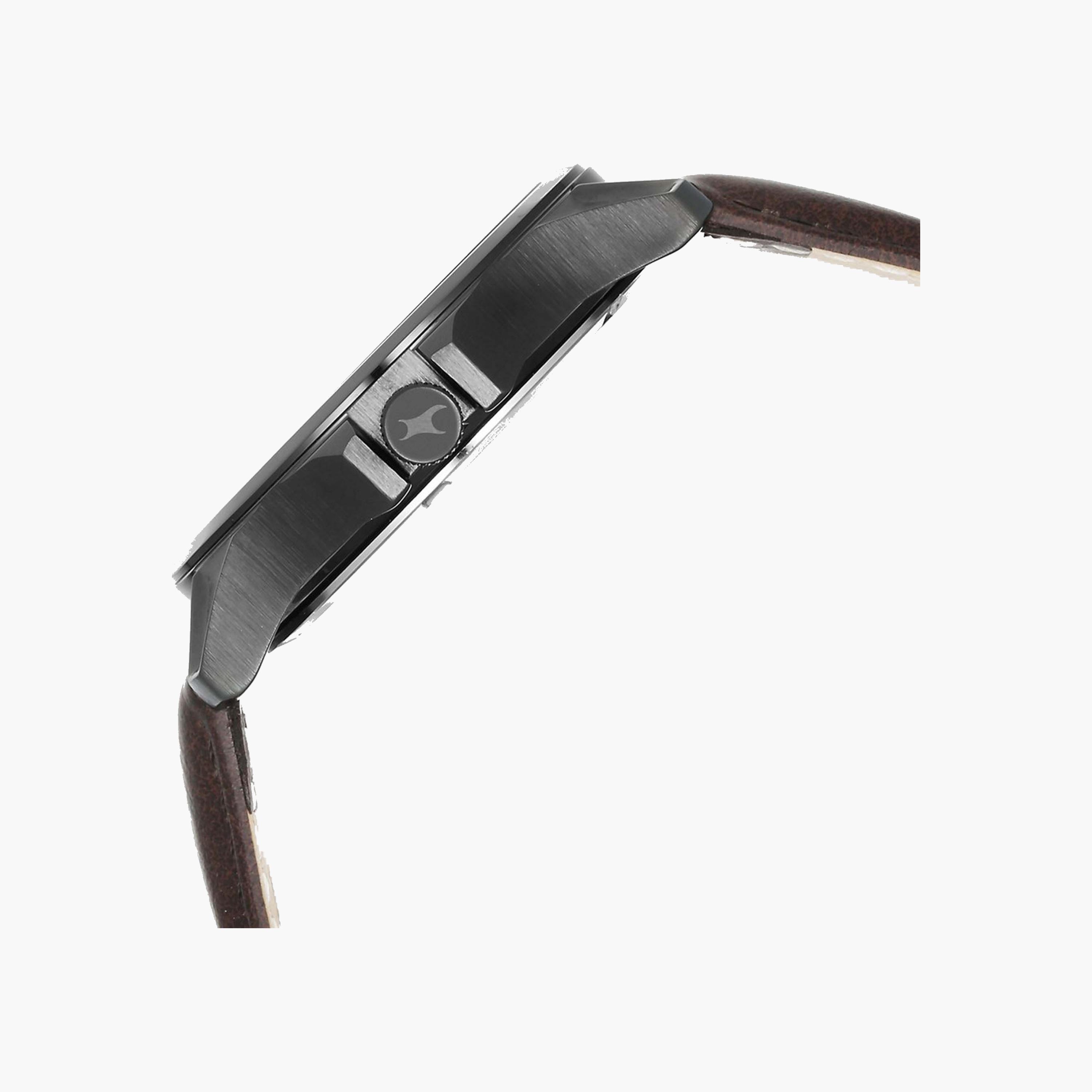 Fastrack Analog Round Dial Leather Strap Watch-men-watchesandjewellery-watches-image-2