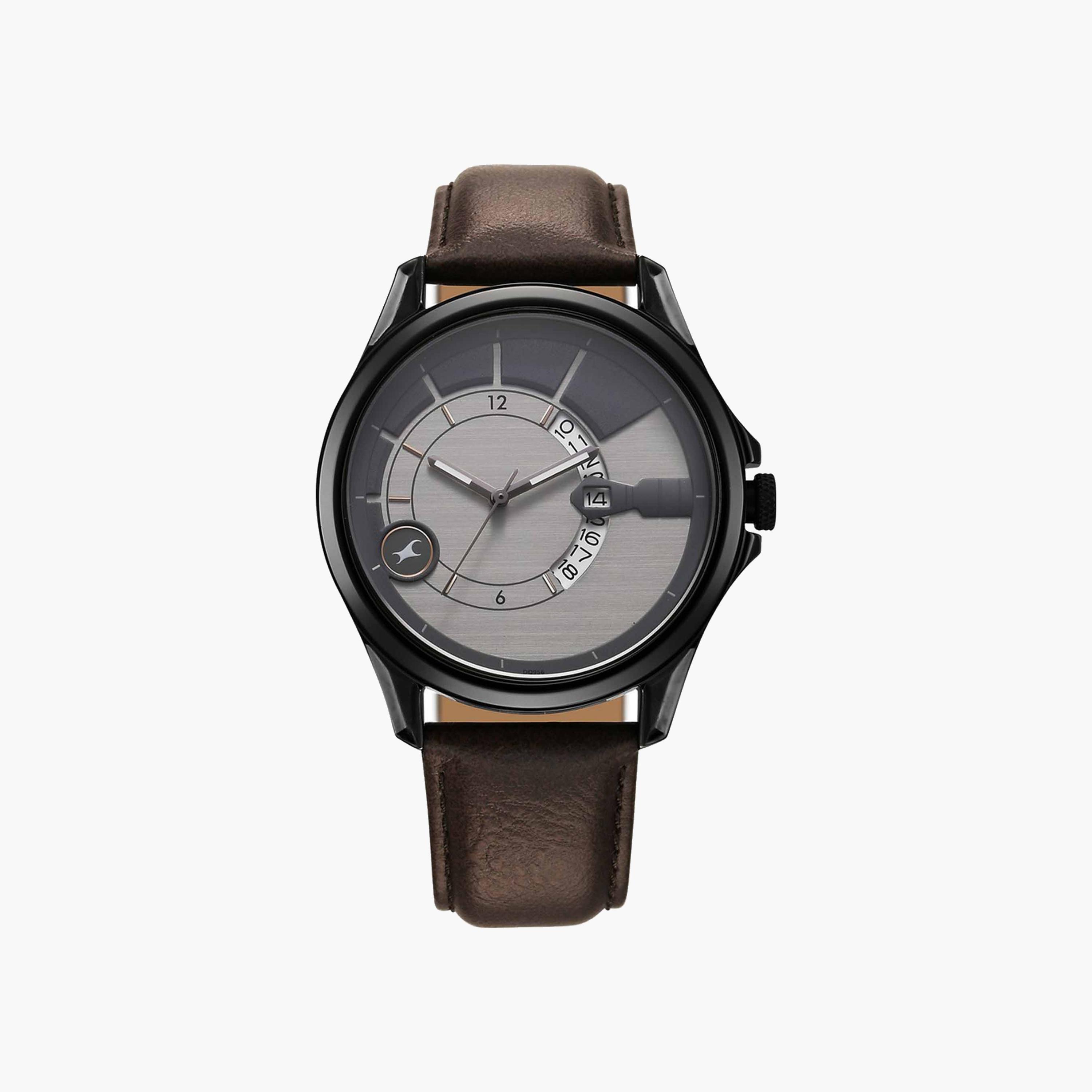Fastrack Analog Round Dial Leather Strap Watch-men-watchesandjewellery-watches-image-5