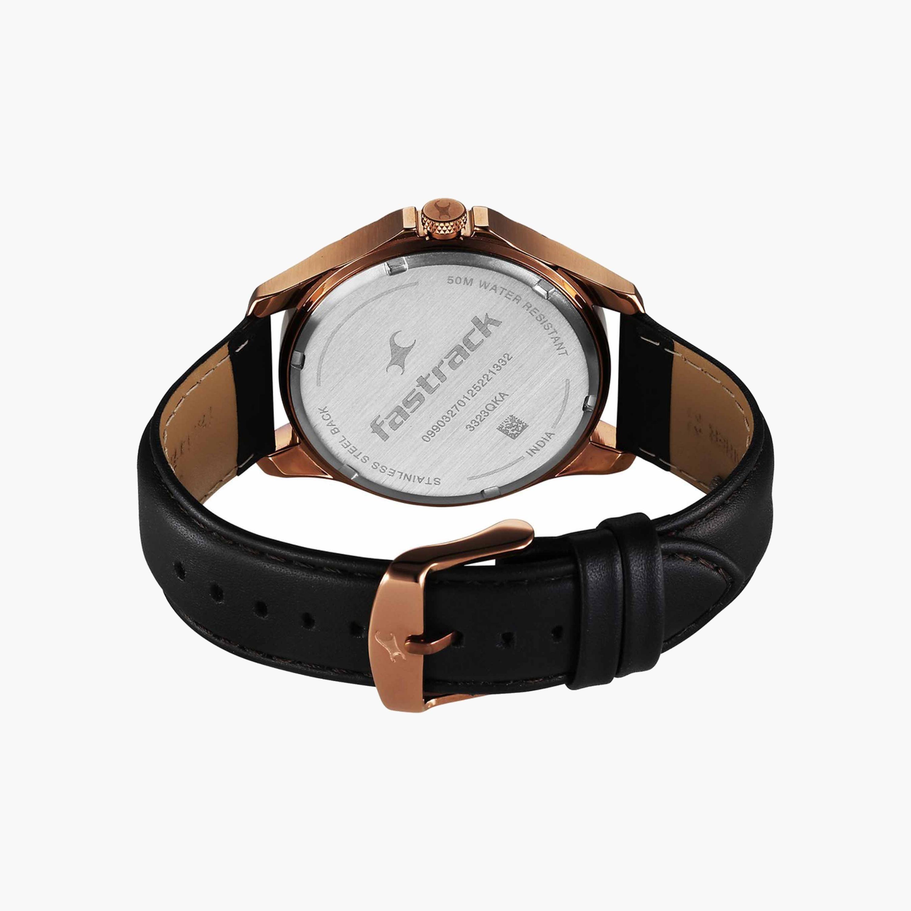 Fastrack Round Dial Leather Strap Watch-men-watchesandjewellery-watches-image-5