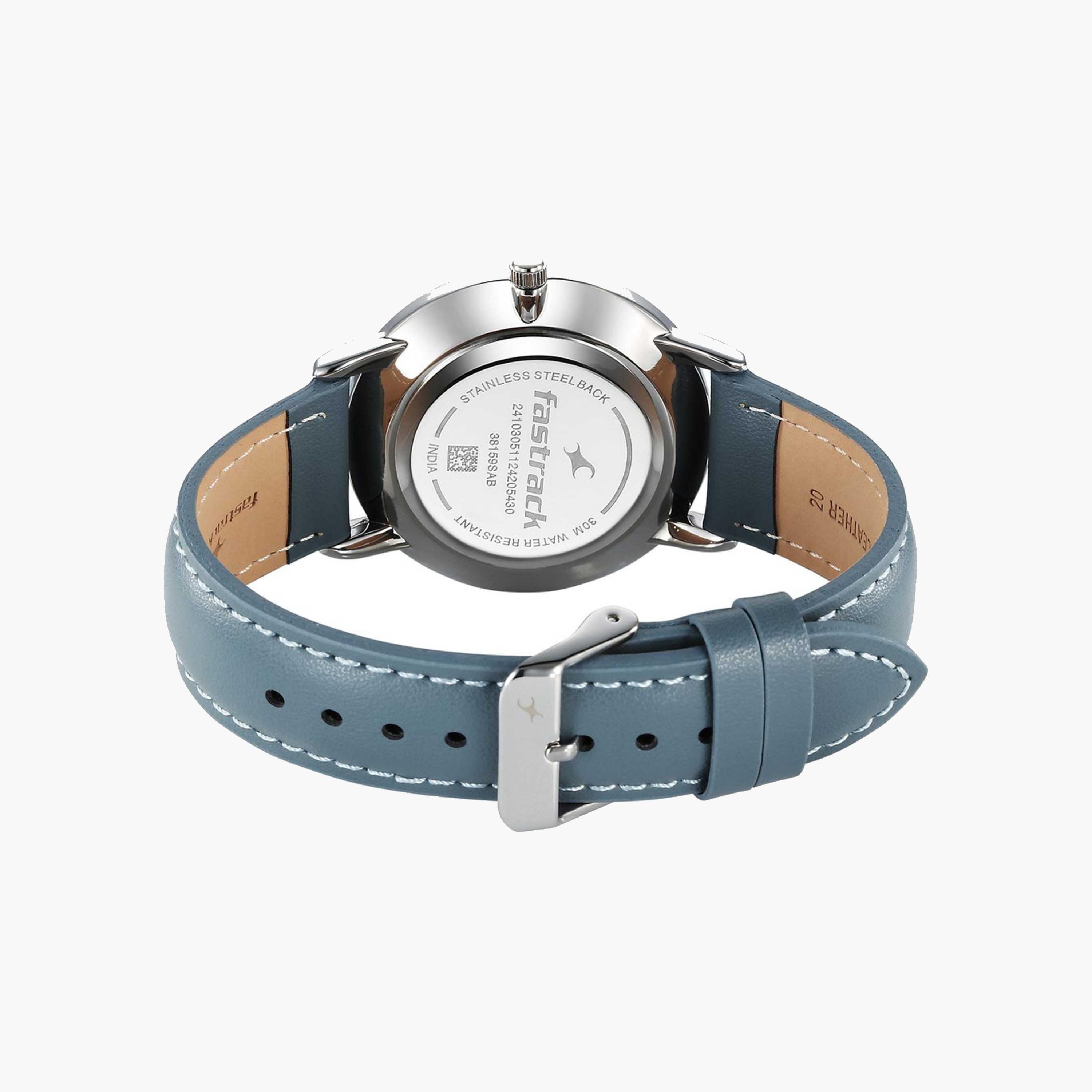 Fastrack Textured Dial Leather Strap Watch-men-watchesandjewellery-watches-image-2