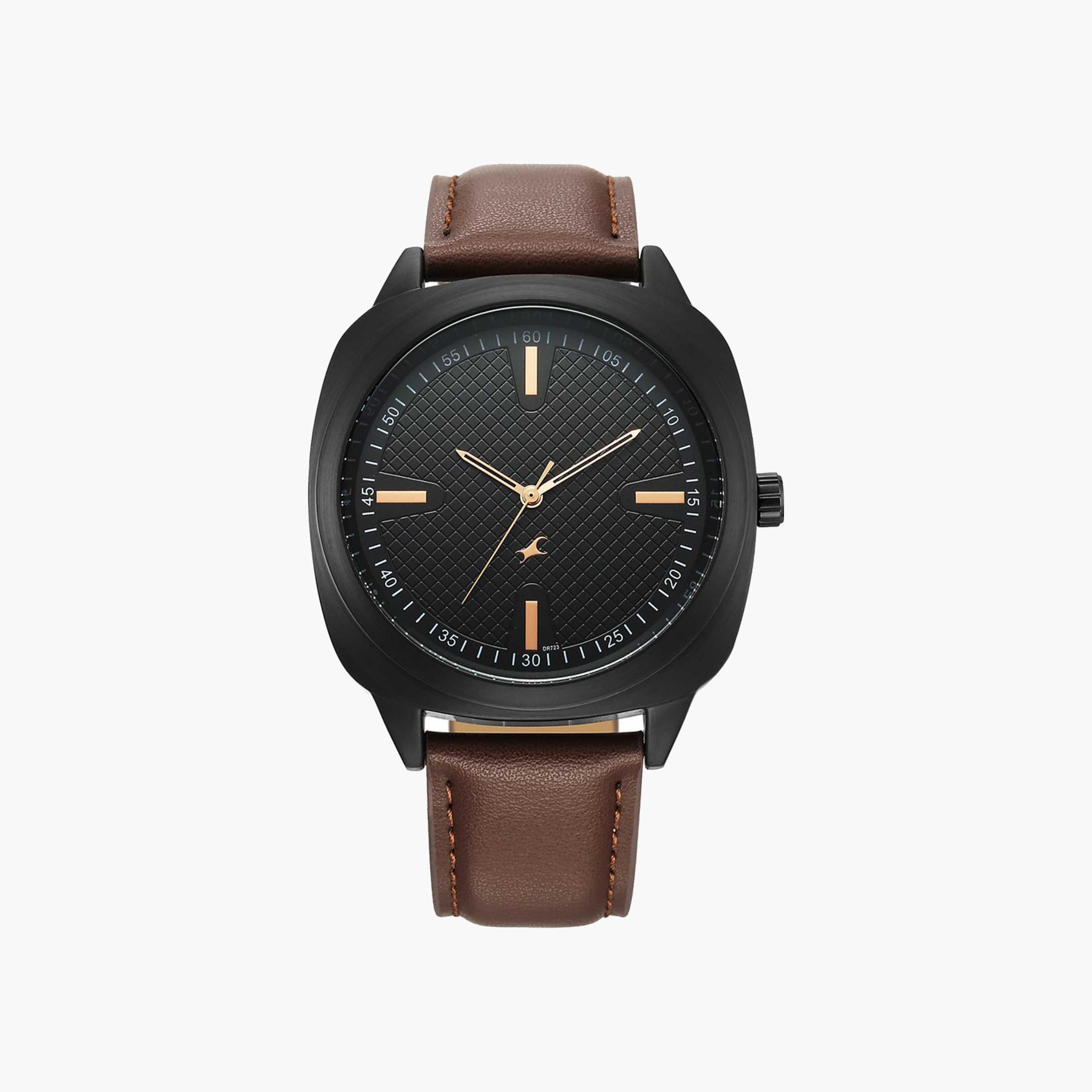 Fastrack Square Dial Leather Strap Watch-men-watchesandjewellery-watches-image-1