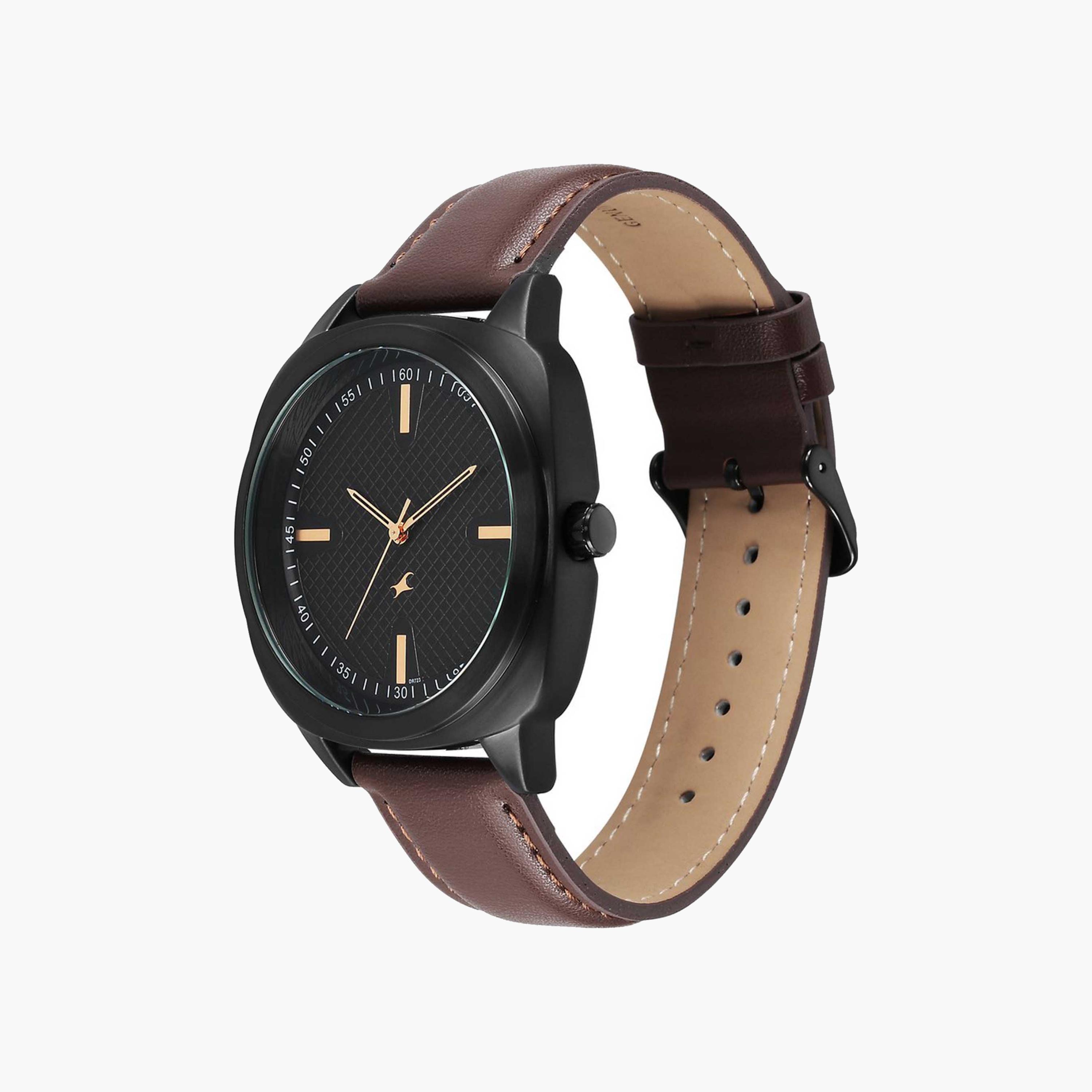 Fastrack Square Dial Leather Strap Watch-men-watchesandjewellery-watches-image-4
