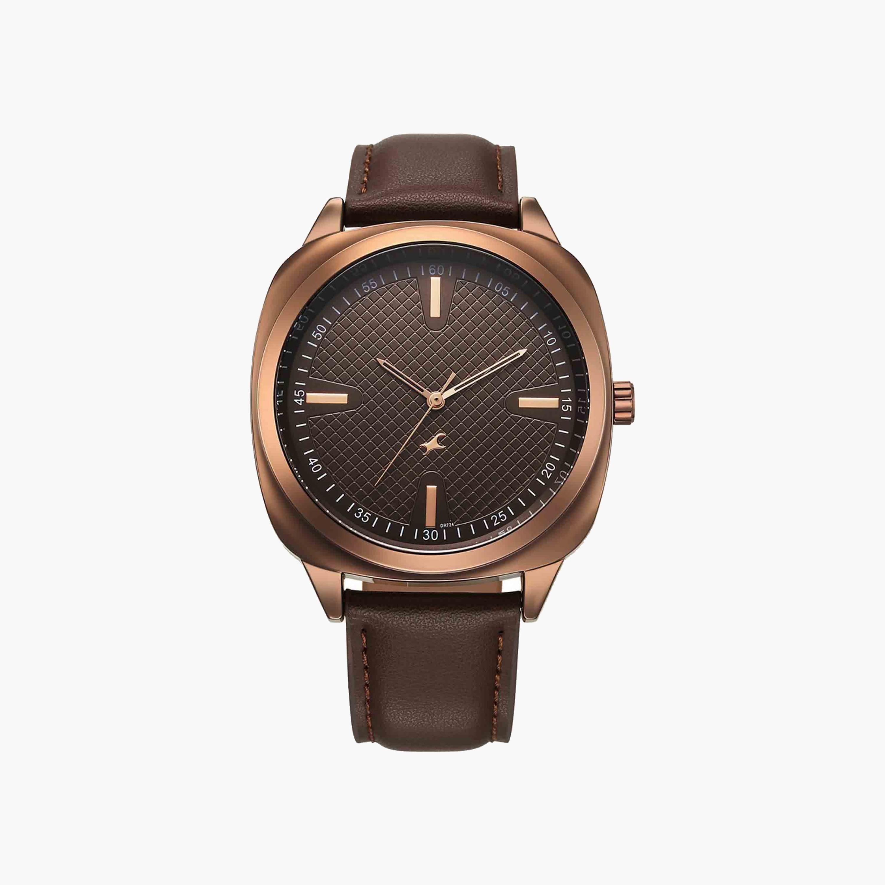 Fastrack Square Dial Leather Strap Watch-men-watchesandjewellery-watches-image-1