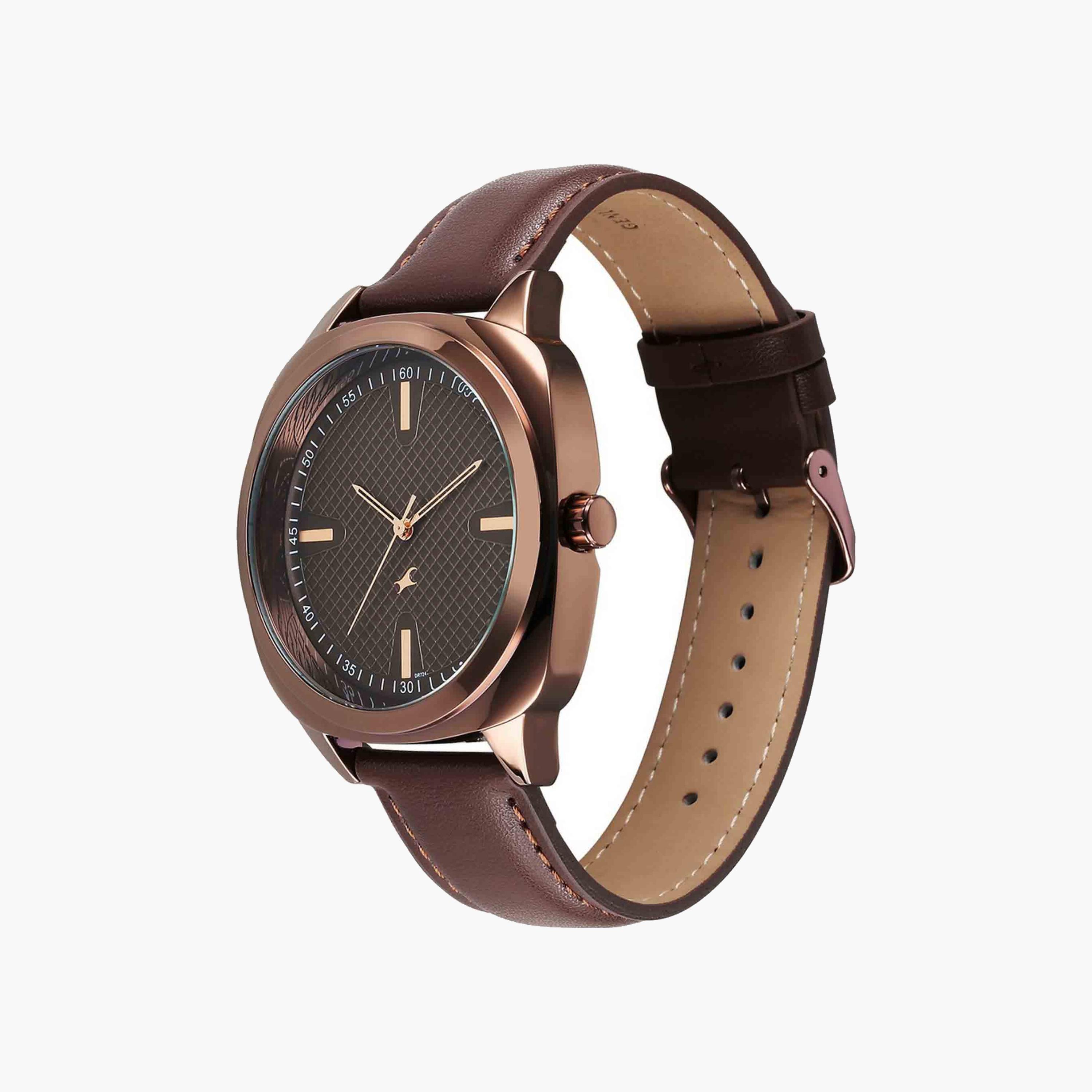 Fastrack Square Dial Leather Strap Watch-men-watchesandjewellery-watches-image-2