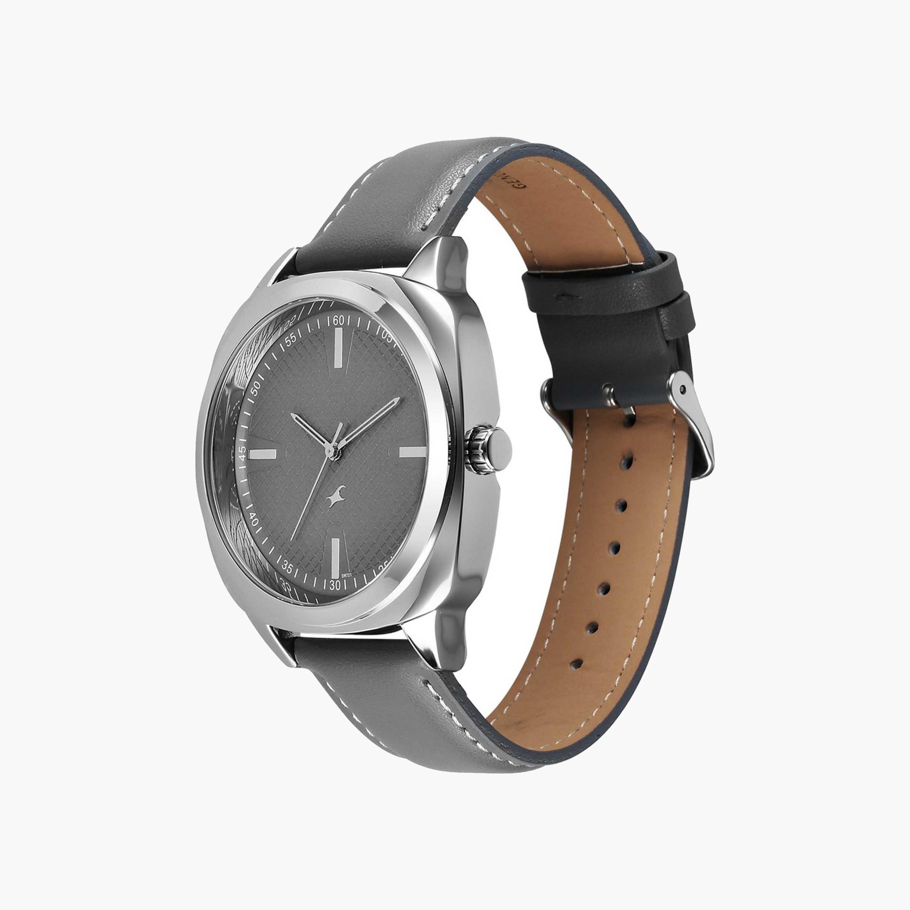 Fastrack Grey Dial Leather Strap Watch-men-watchesandjewellery-watches-image-2