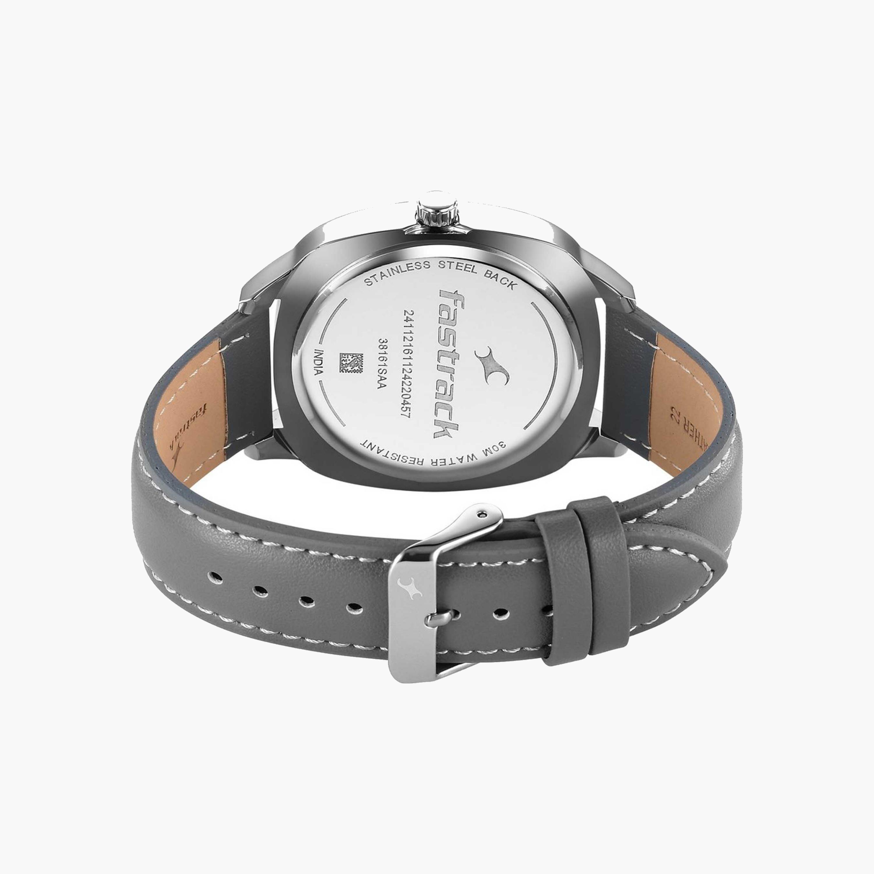 Fastrack Grey Dial Leather Strap Watch-men-watchesandjewellery-watches-image-4