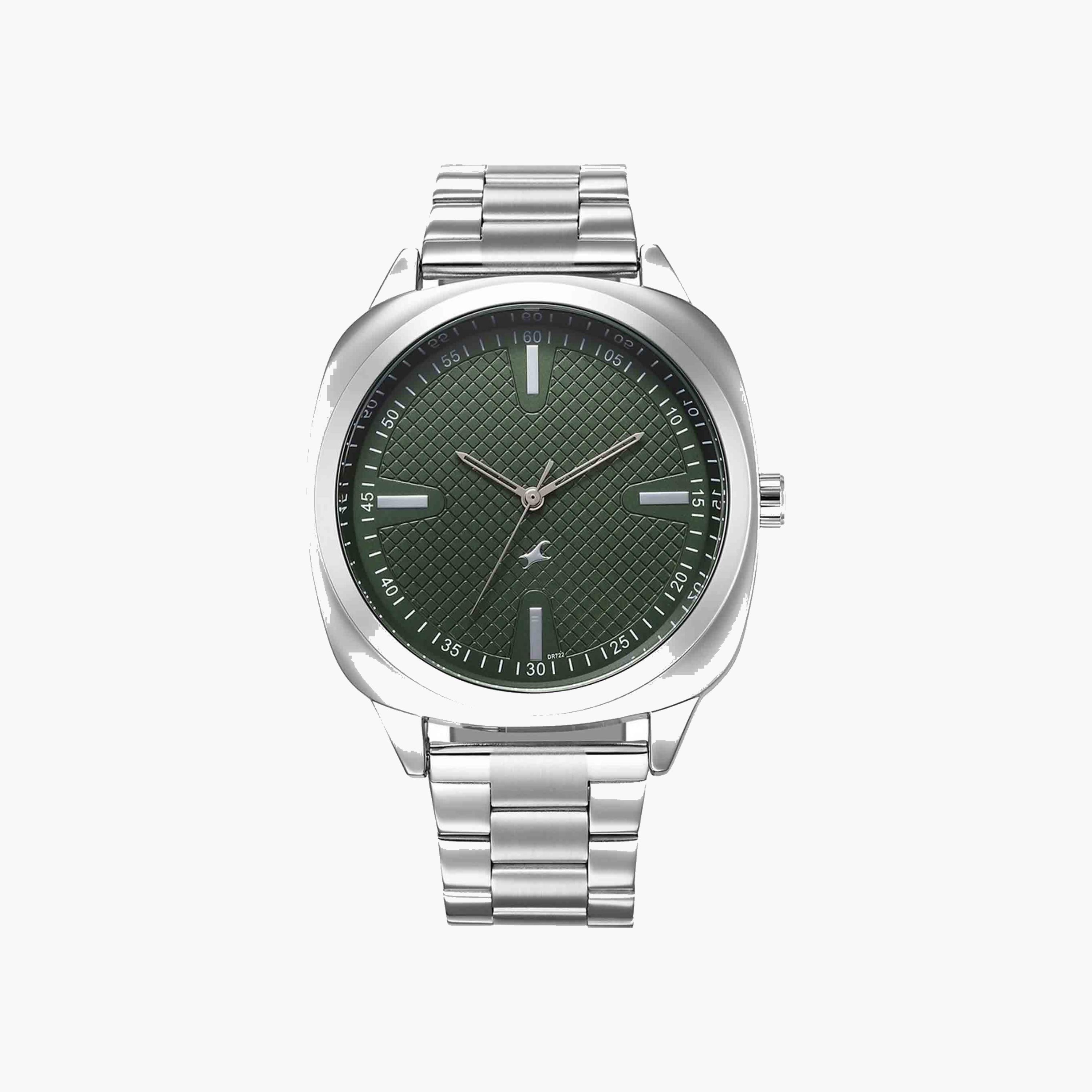 Fastrack Green Dial Men's Stainless Steel Watch-men-watchesandjewellery-watches-image-1
