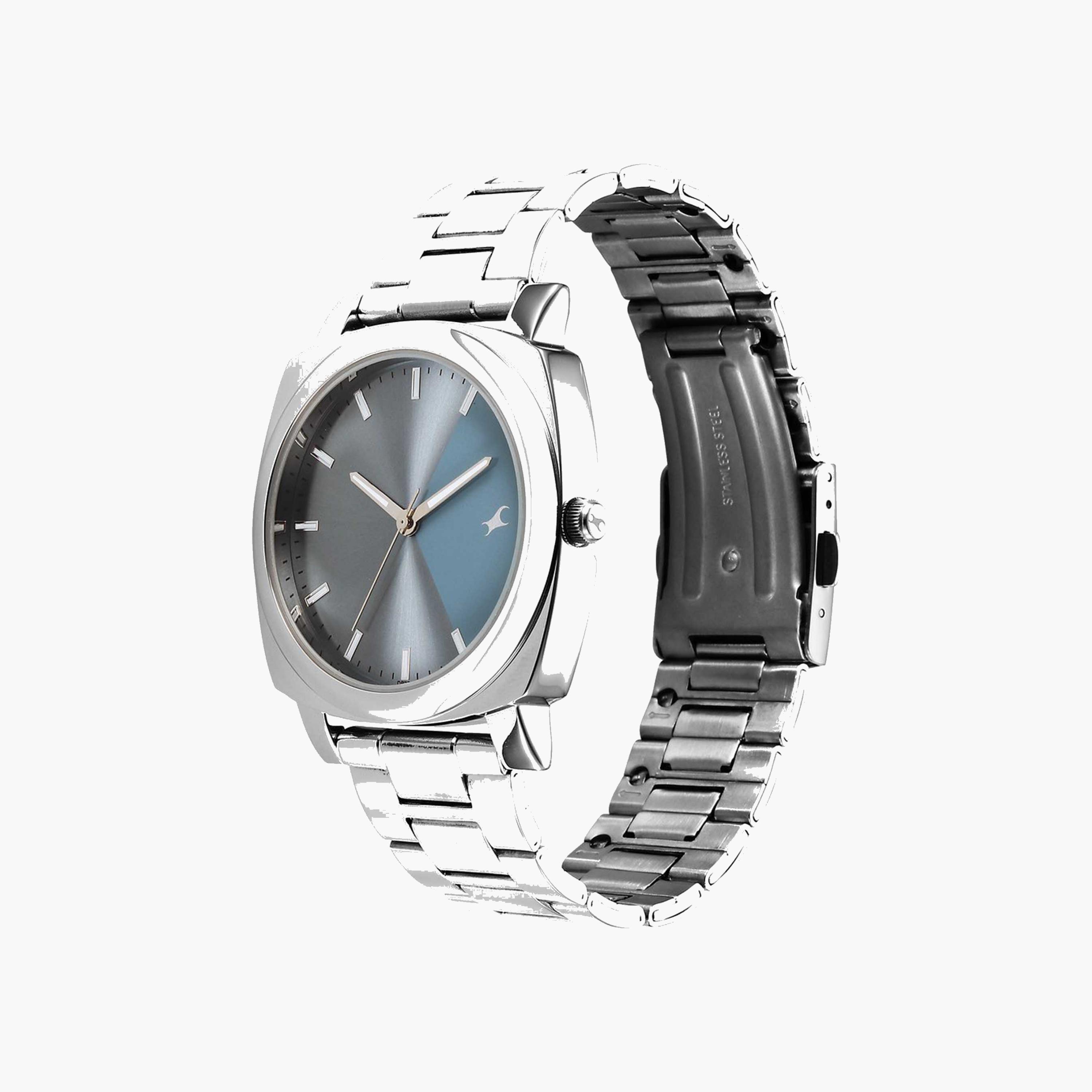 Fastrack Silver Stainless Steel Quartz Watch-men-watchesandjewellery-watches-image-3
