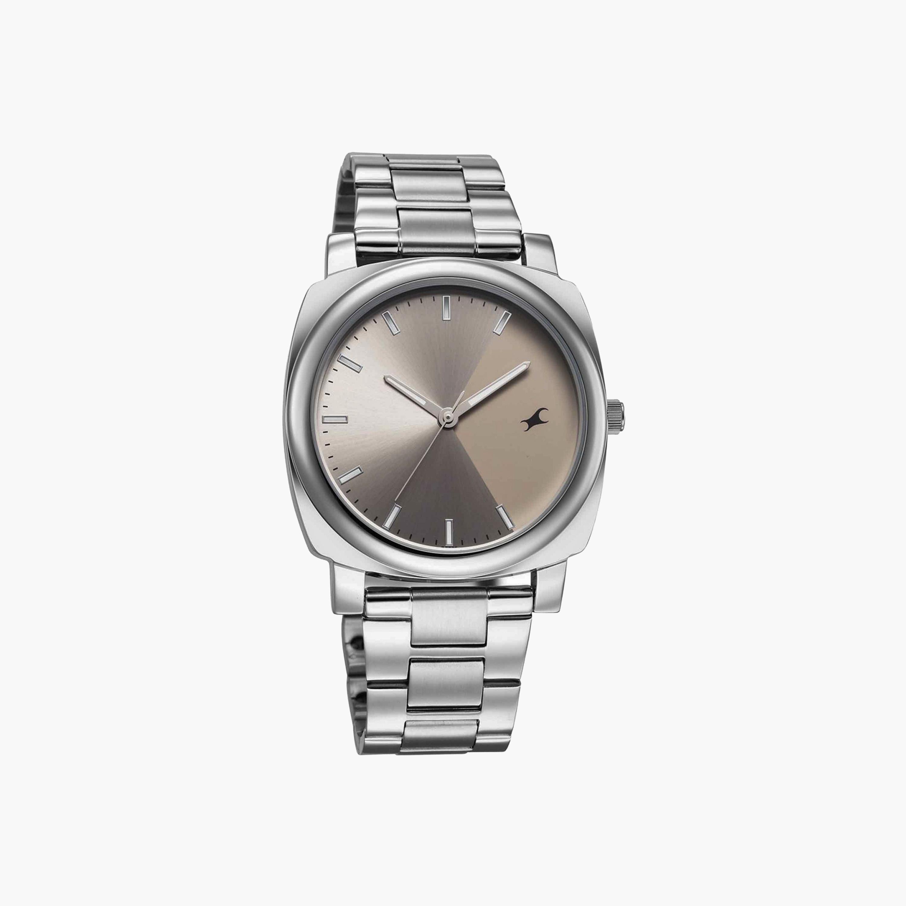 Fastrack Modern Dial Silver Tone Bracelet Watch-men-watchesandjewellery-watches-image-1