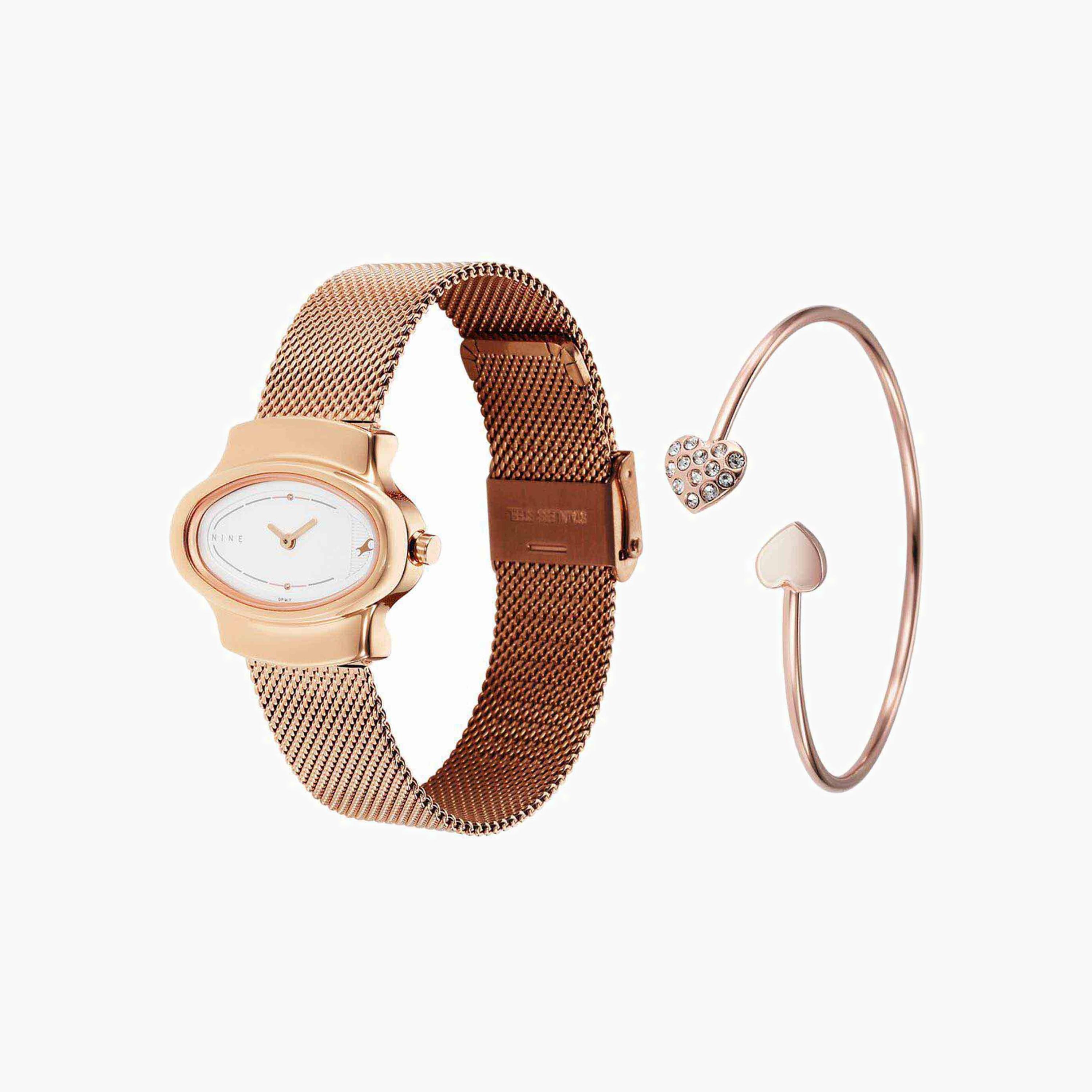 Mesh Strap Analogue Watch-women-watchesandjewellery-watches-image-4
