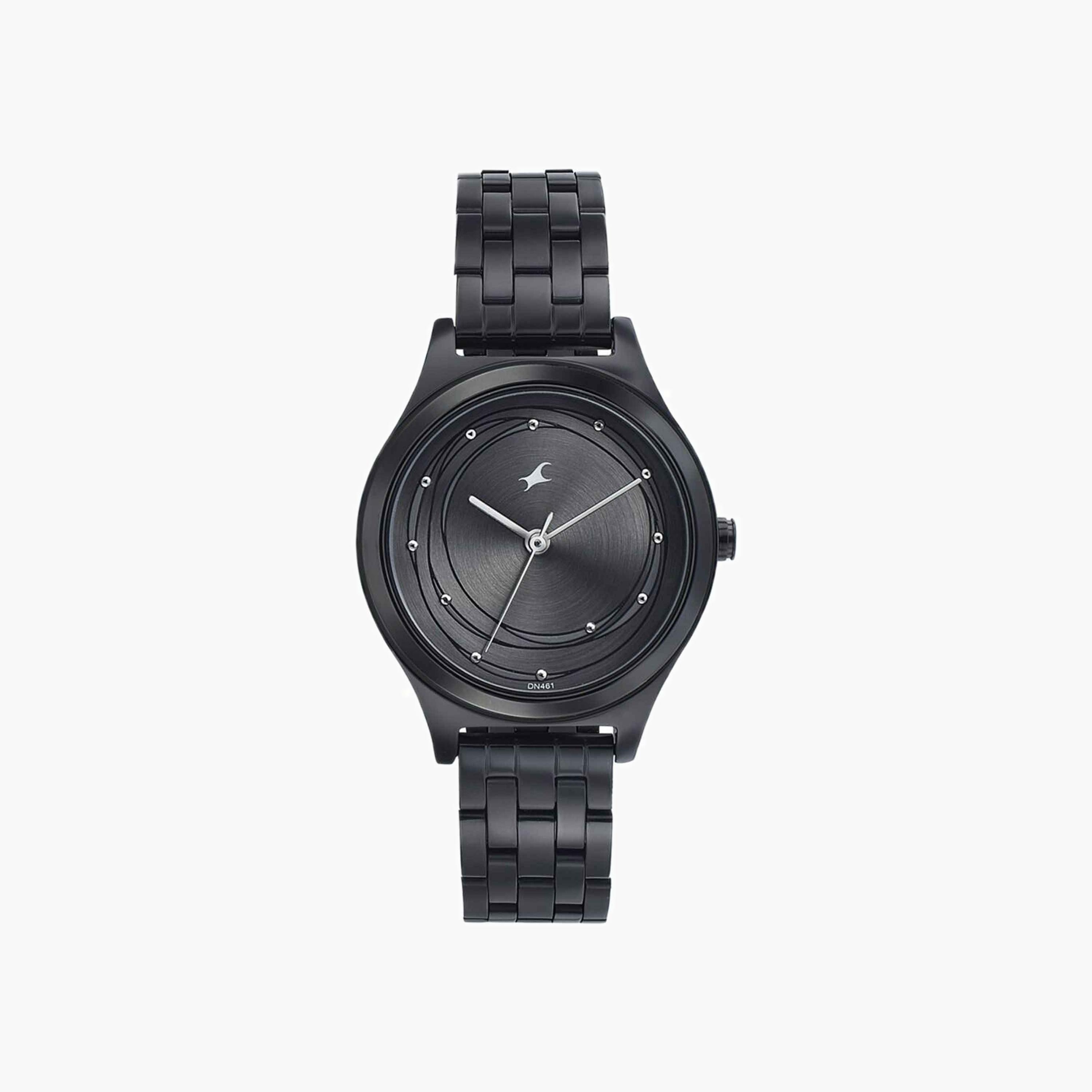 Textured Analogue Watch with Metal Strap-women-watchesandjewellery-watches-image-1
