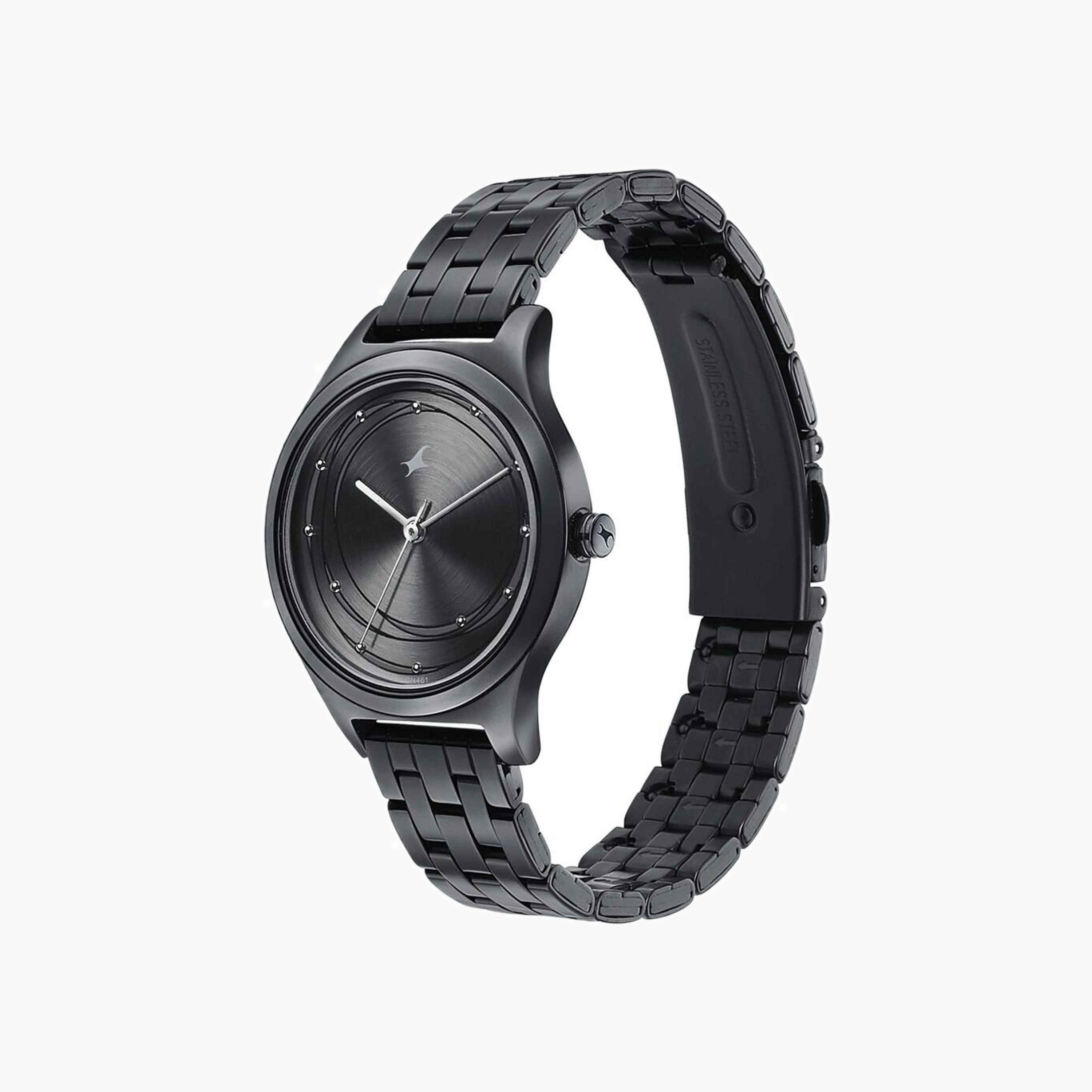 Textured Analogue Watch with Metal Strap-women-watchesandjewellery-watches-image-2