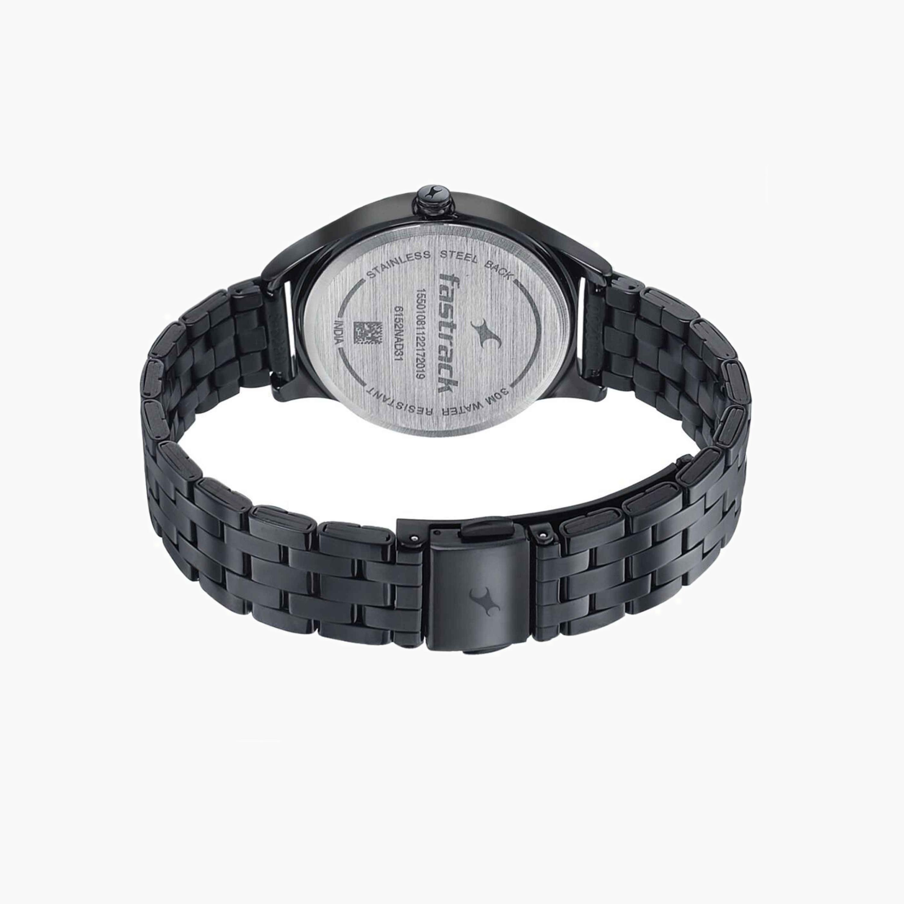 Textured Analogue Watch with Metal Strap-women-watchesandjewellery-watches-image-4