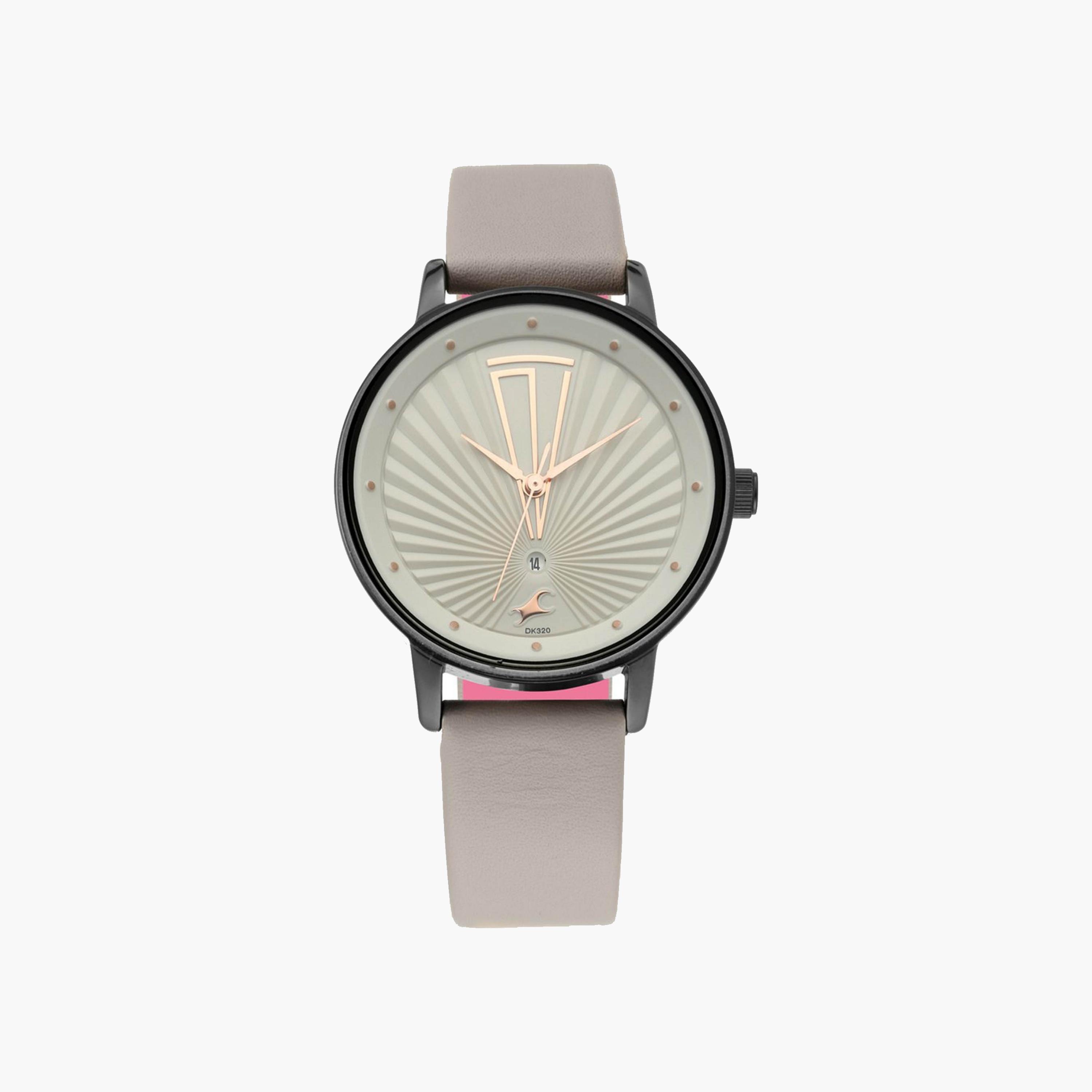 Fastrack Textured Dial Leather Strap Watch-women-watchesandjewellery-watches-image-3