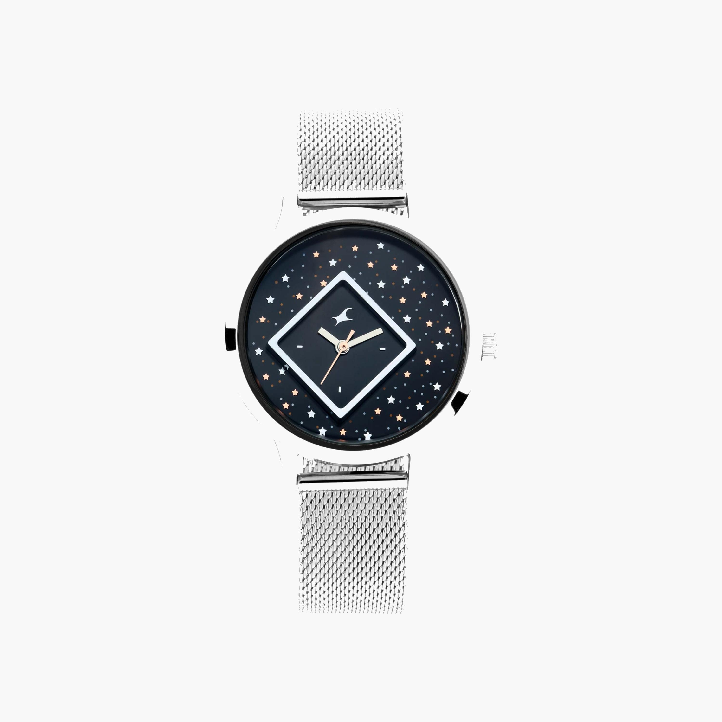 Fastrack Star Dial Mesh Strap Watch-women-watchesandjewellery-watches-image-1